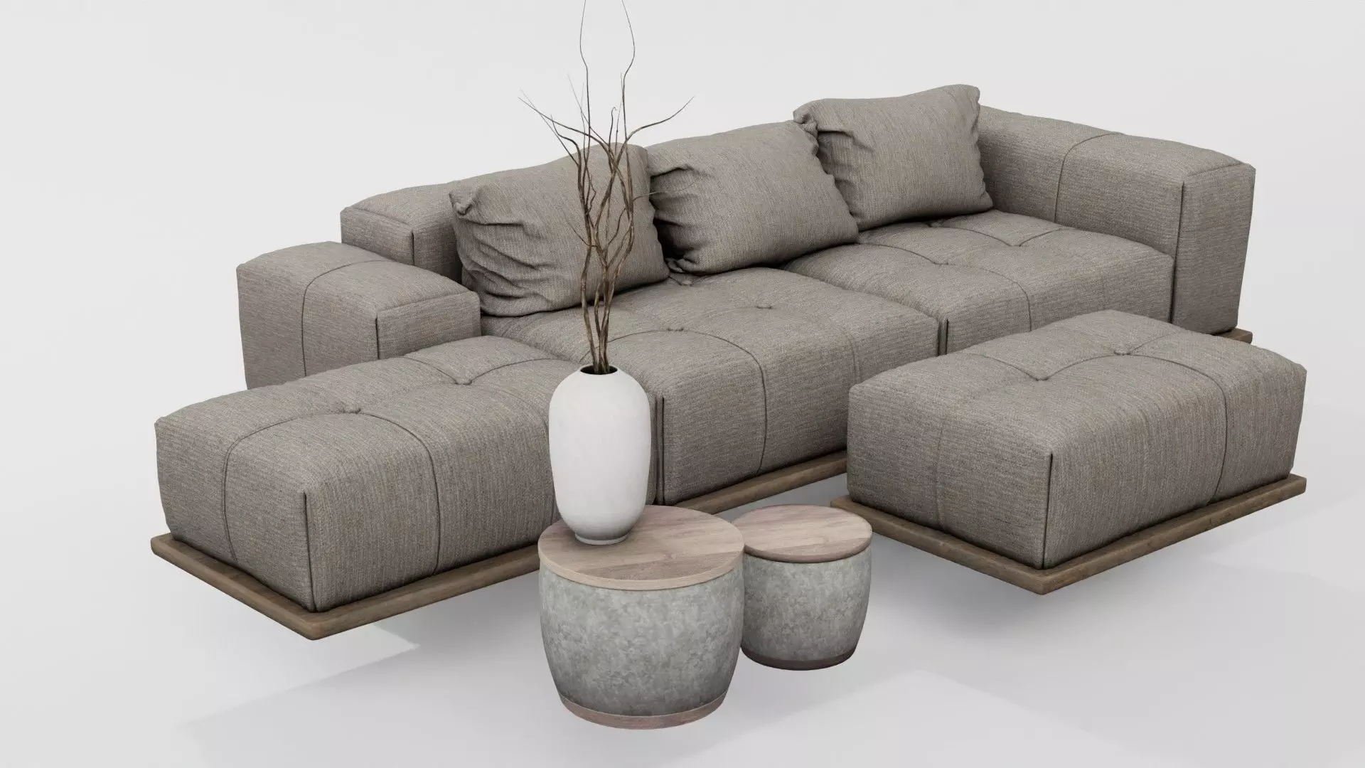 Modem Couch Sofa 3D model