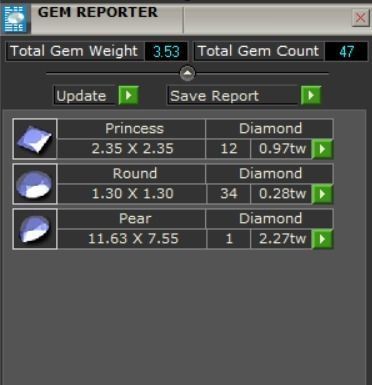 Pear shape Emerald Ring with Princess cut and Round diamonds 3D print model_4
