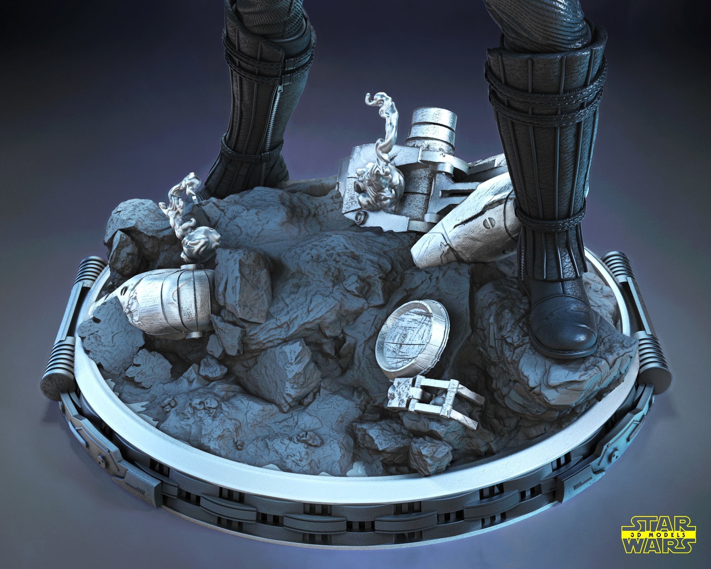 Anakin Skywalker Clone Wars Sculpture Star Wars 3D Models 3D print model_15