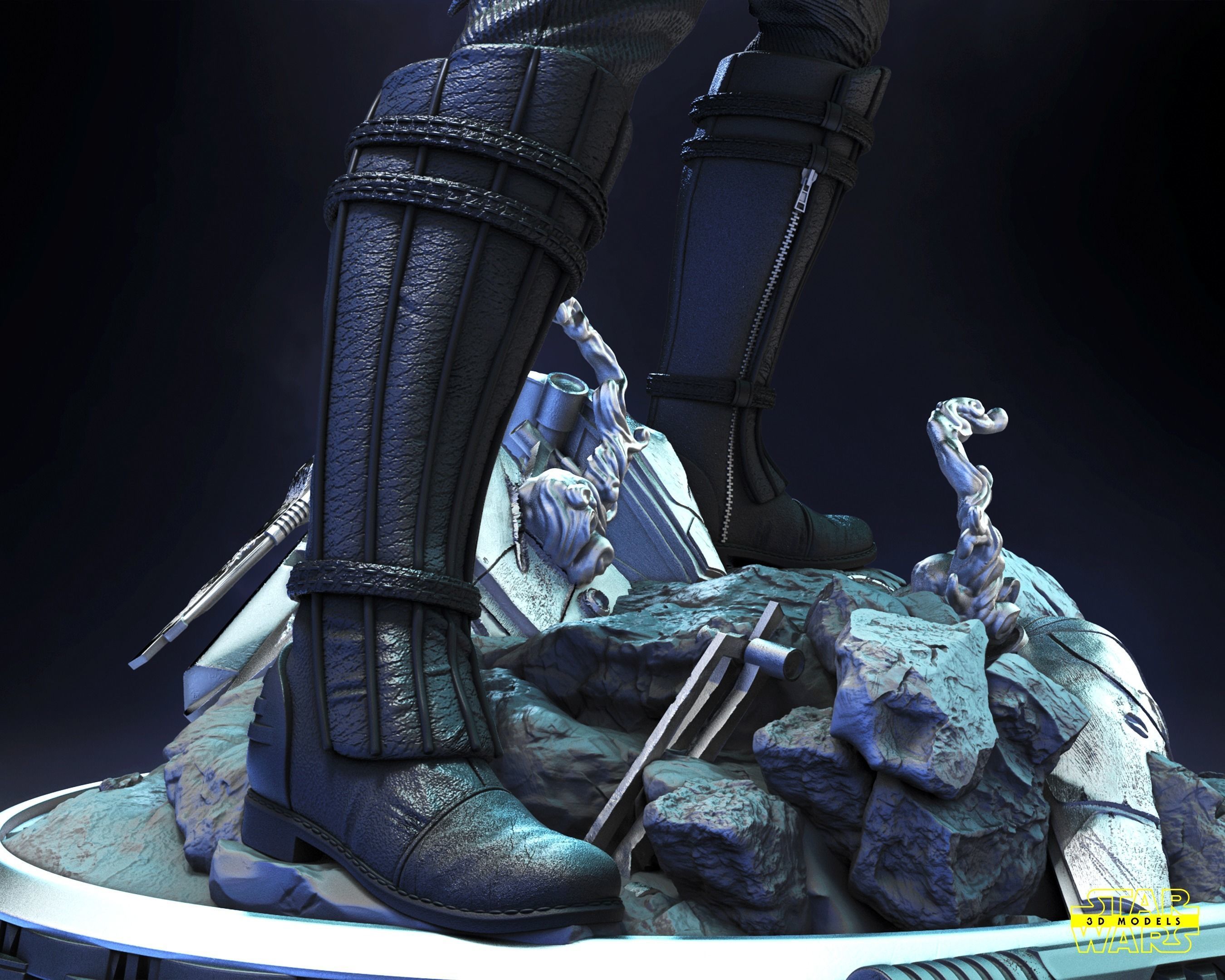 Anakin Skywalker Clone Wars Sculpture Star Wars 3D Models 3D print model_27