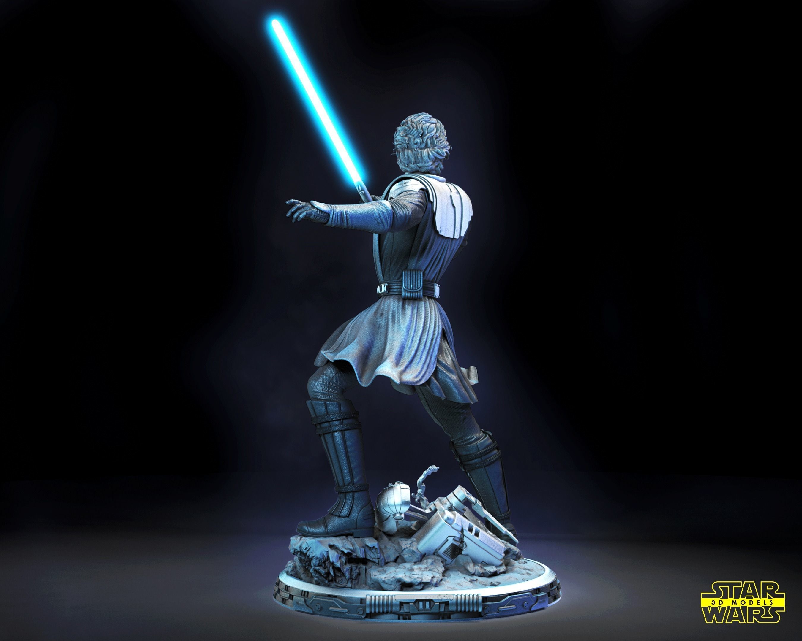 Anakin Skywalker Clone Wars Sculpture Star Wars 3D Models 3D print model_32