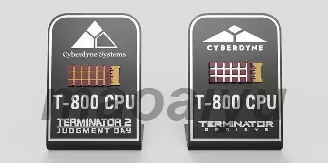 Terminator T2 and T5 T-800 CPU chip