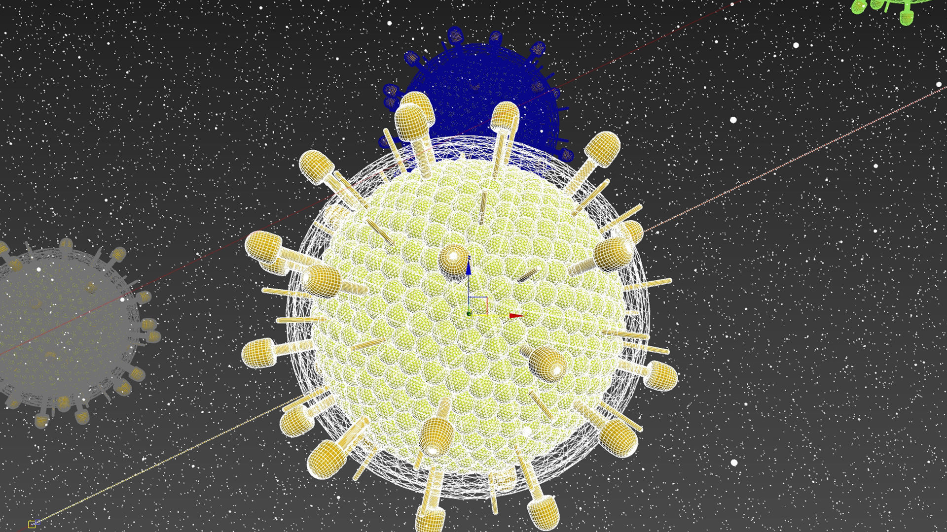 Virus mumbs parotitis 3D model_4