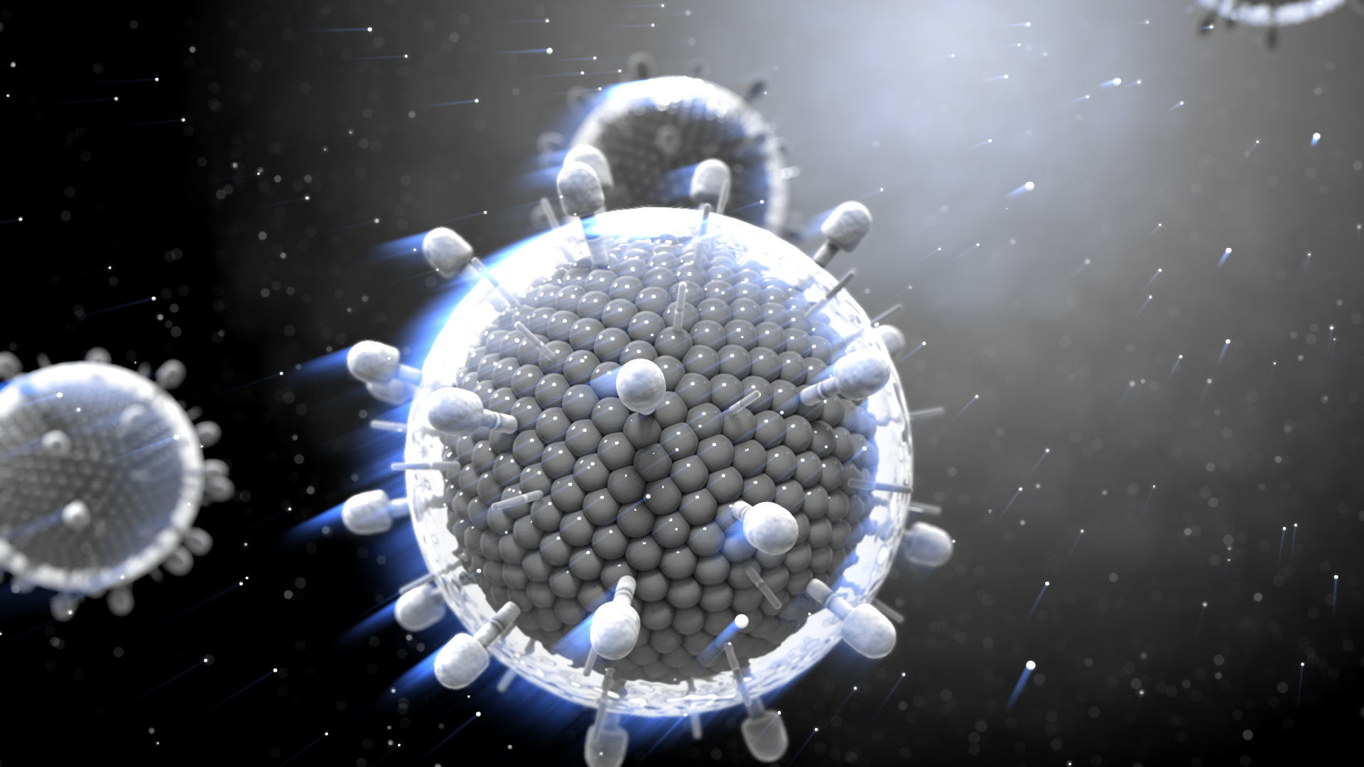 Virus mumbs parotitis 3D model_2