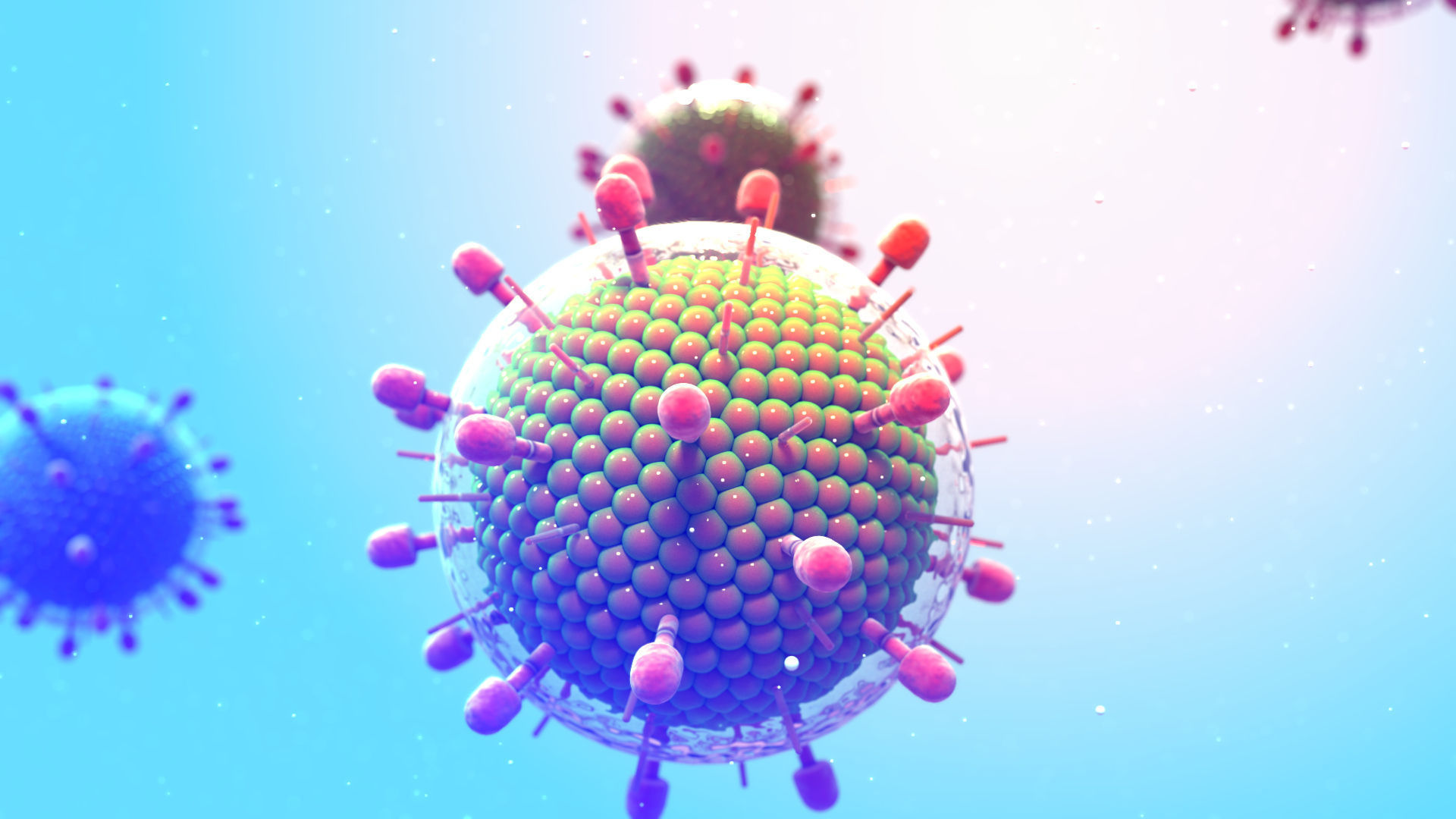 Virus mumbs parotitis 3D model_7