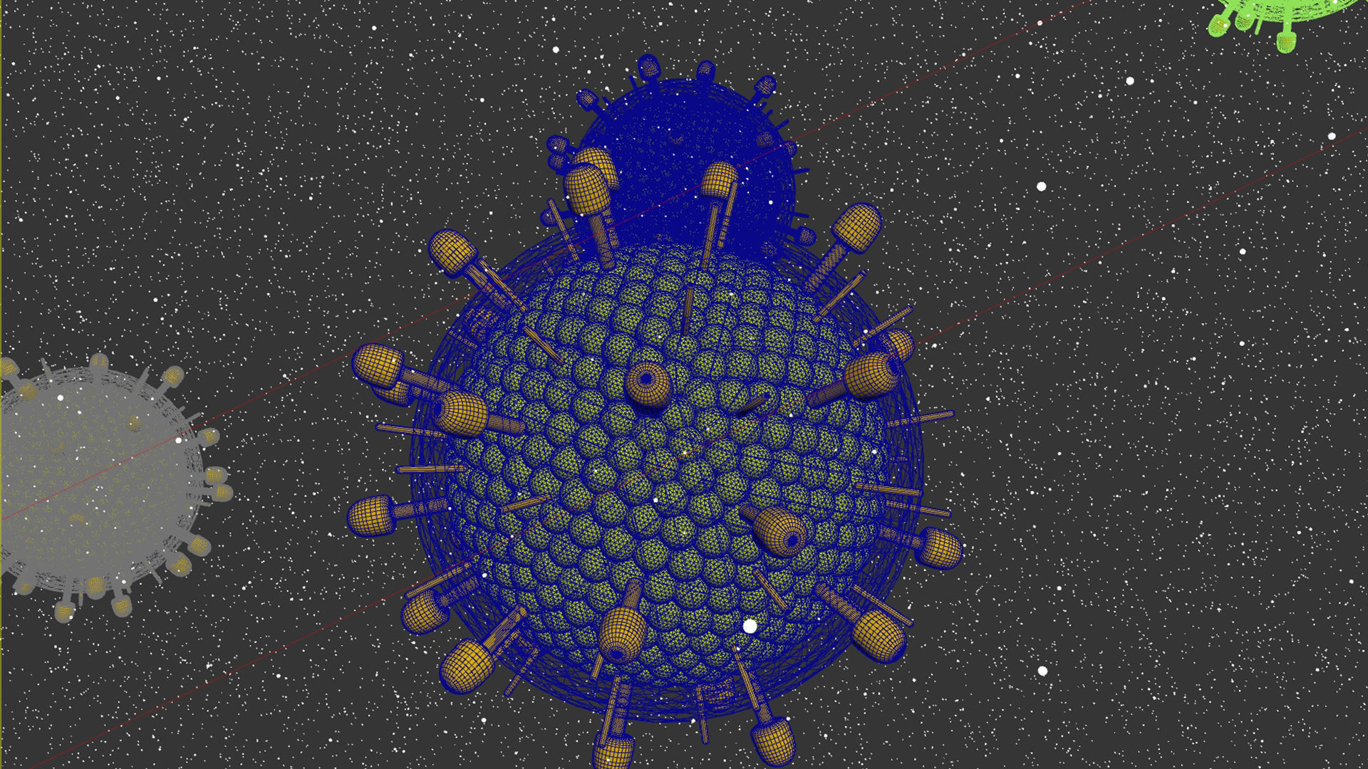 Virus mumbs parotitis 3D model_9
