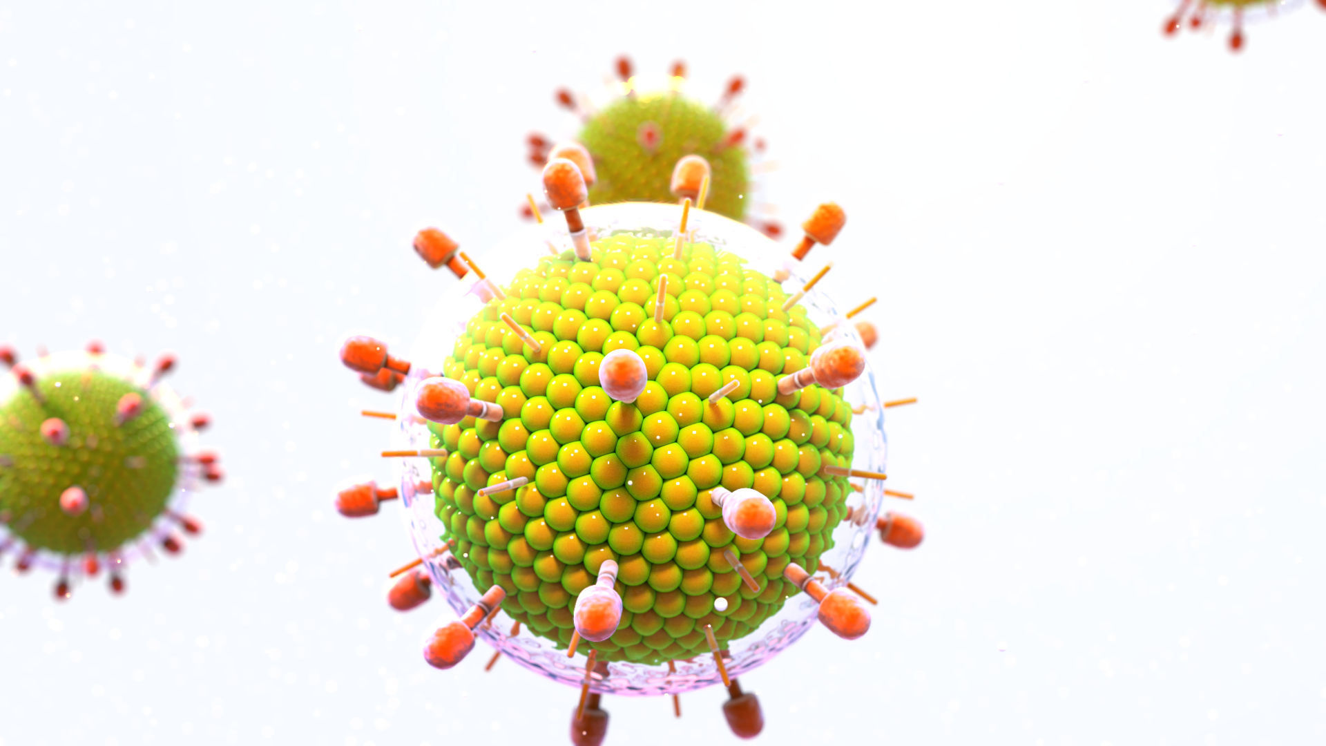 Virus mumbs parotitis 3D model_8