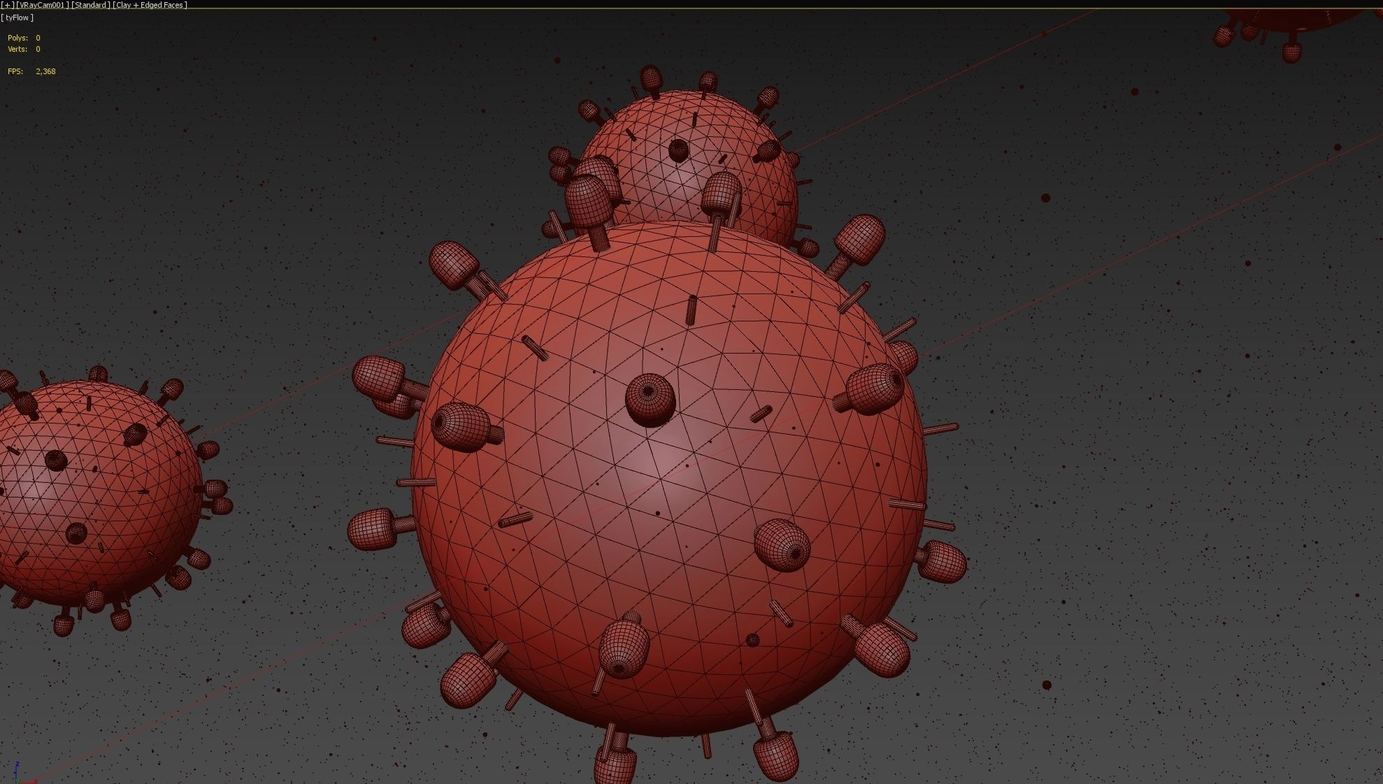 Virus mumbs parotitis 3D model_5