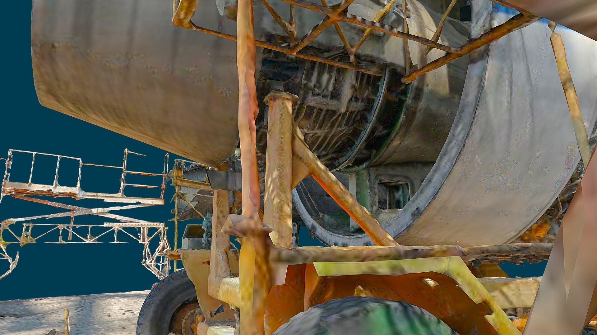 3D model - An-225 Real Mriya destroyed Engine - Ukraine 3D model_8