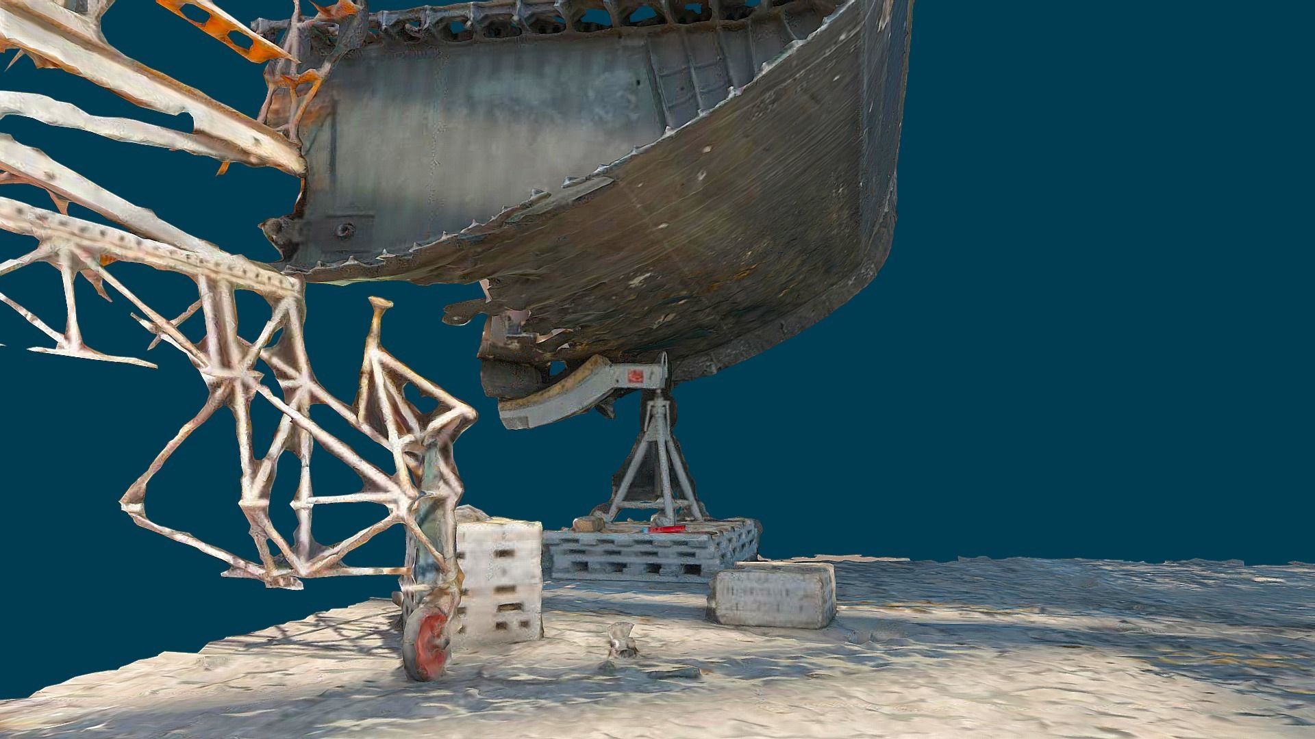 3D model - An-225 Real Mriya destroyed Engine - Ukraine 3D model_10