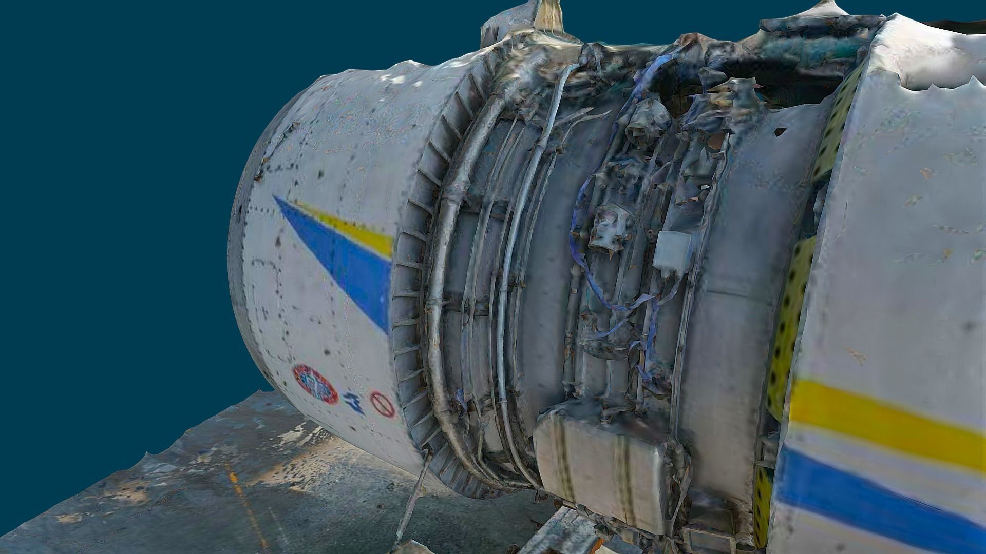 3D model - An-225 Real Mriya destroyed Engine - Ukraine 3D model_5