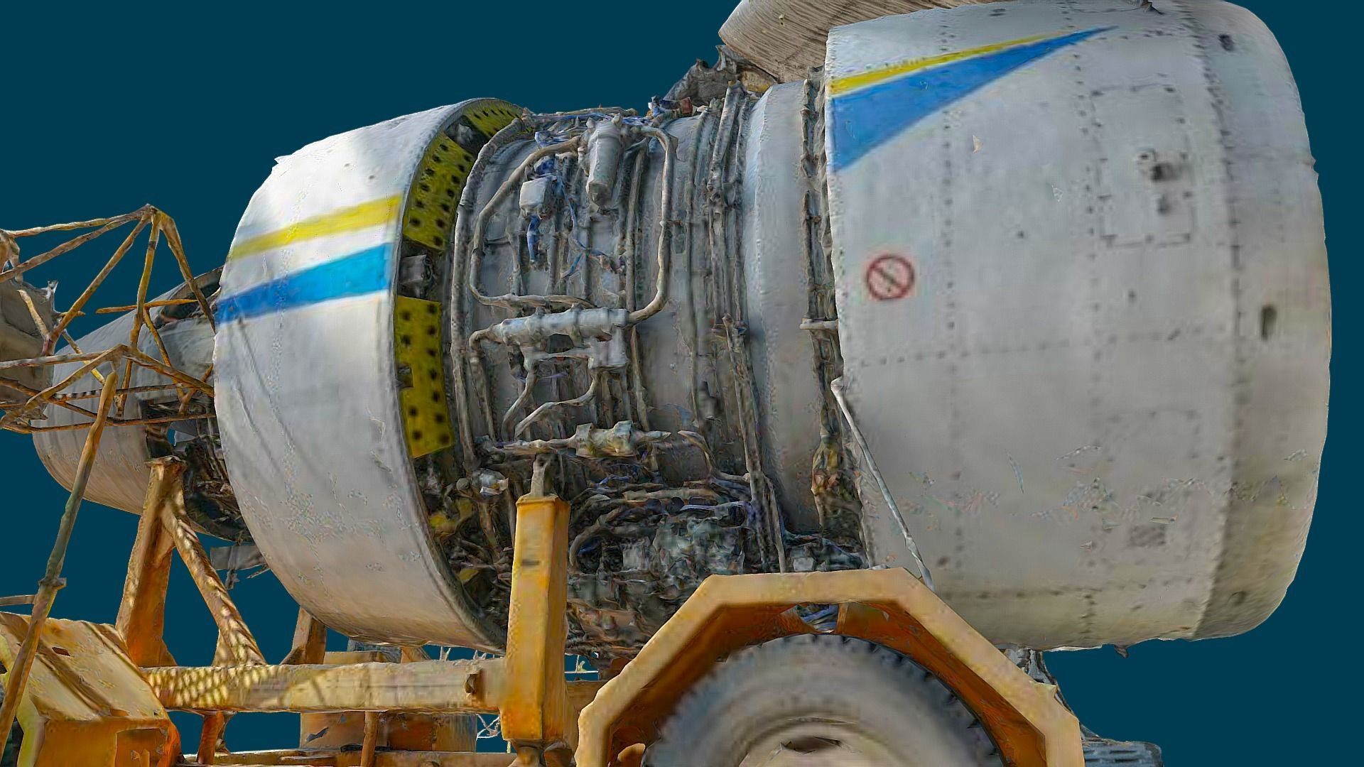 3D model - An-225 Real Mriya destroyed Engine - Ukraine 3D model_6