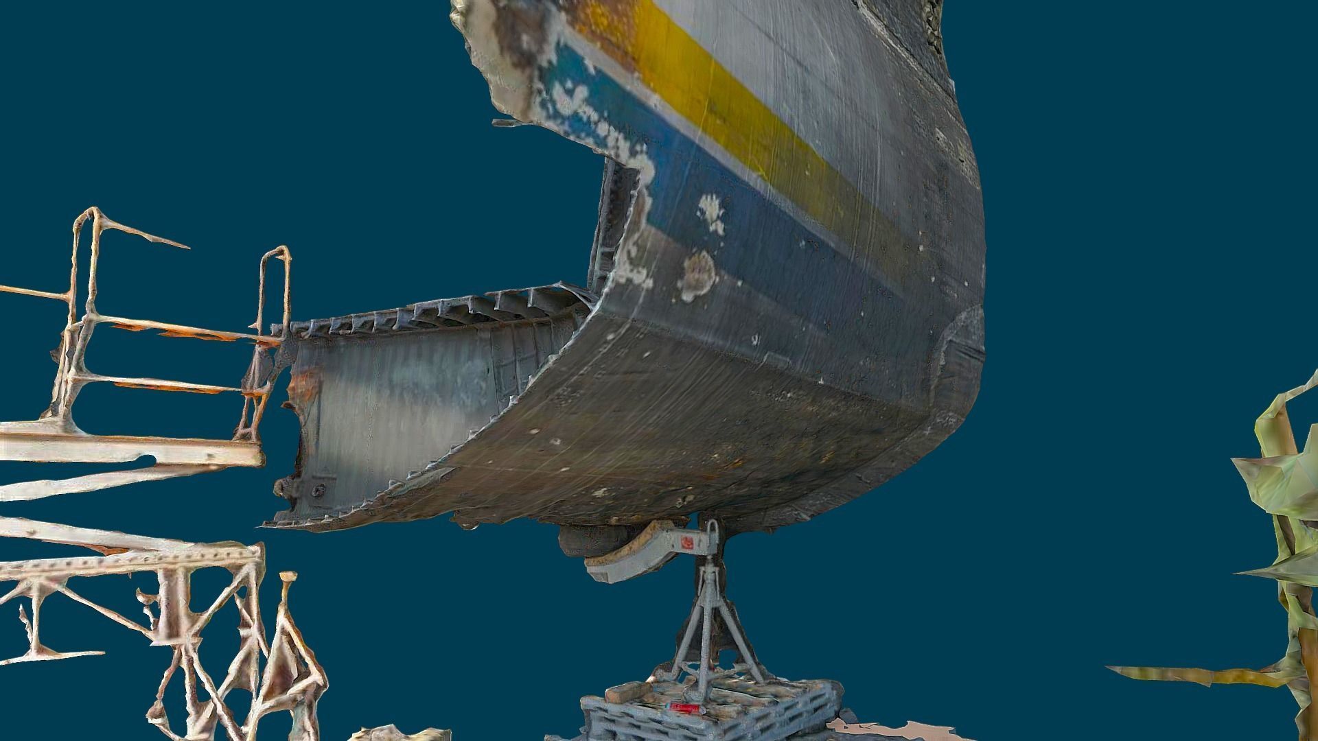 3D model - An-225 Real Mriya destroyed Engine - Ukraine 3D model_9