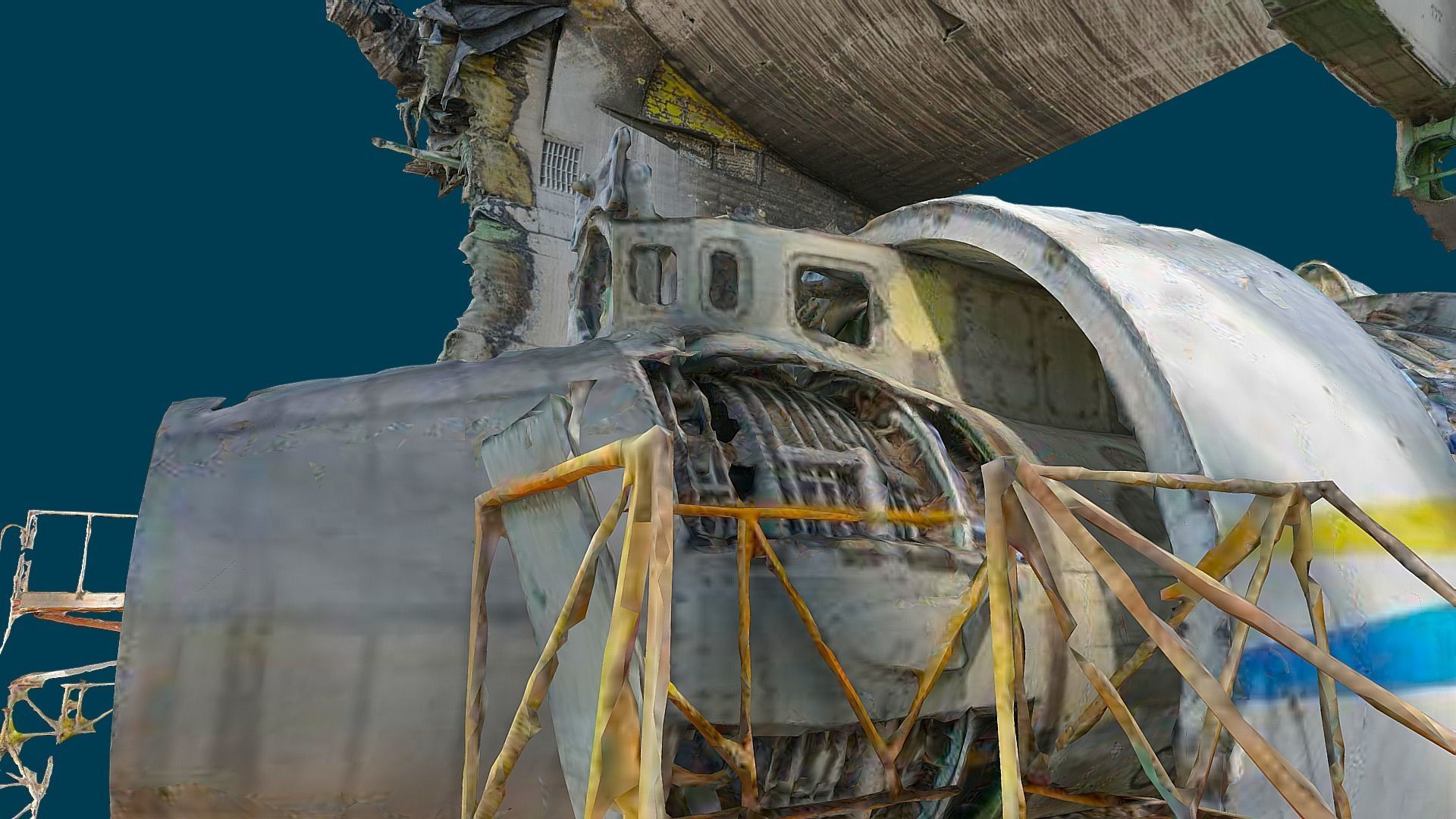 3D model - An-225 Real Mriya destroyed Engine - Ukraine 3D model_7