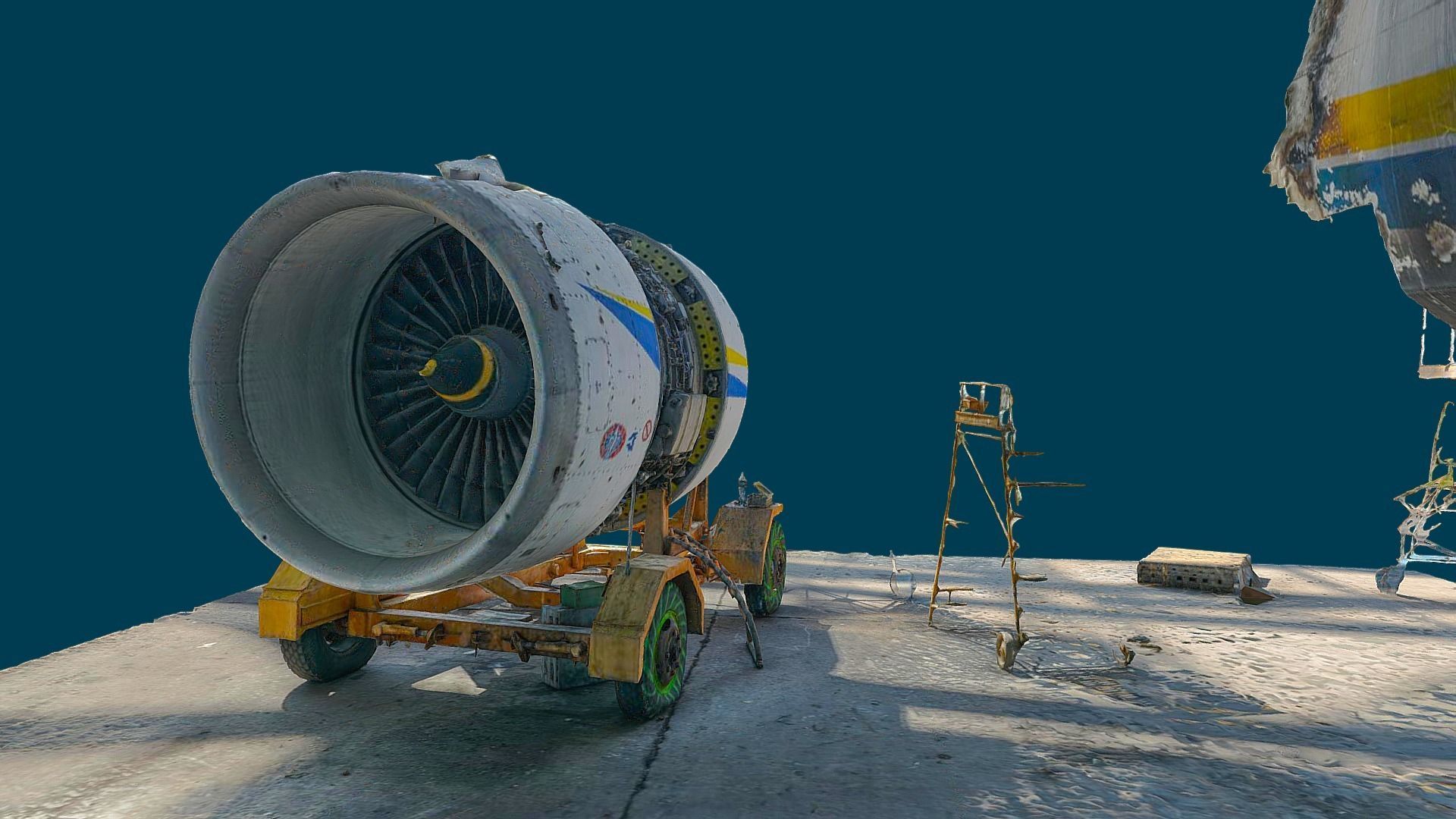 3D model - An-225 Real Mriya destroyed Engine - Ukraine 3D model_14