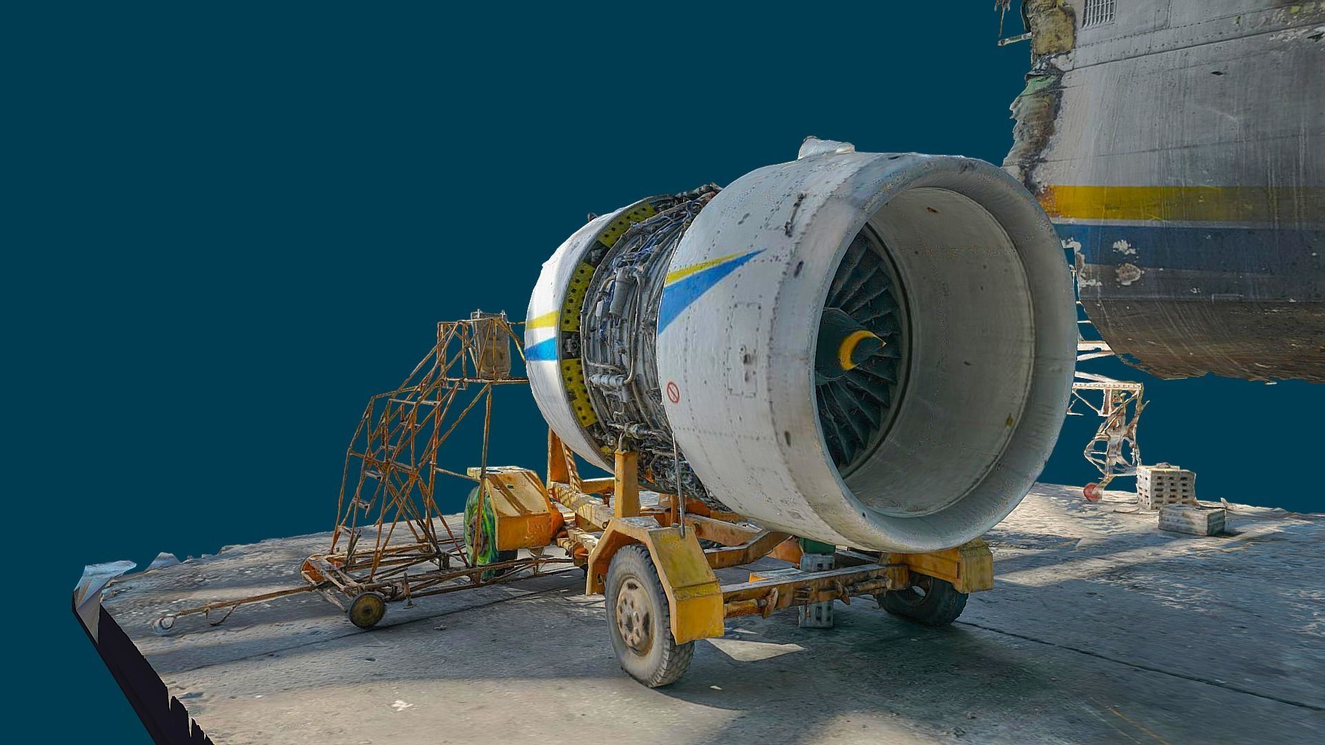 3D model - An-225 Real Mriya destroyed Engine - Ukraine 3D model_12