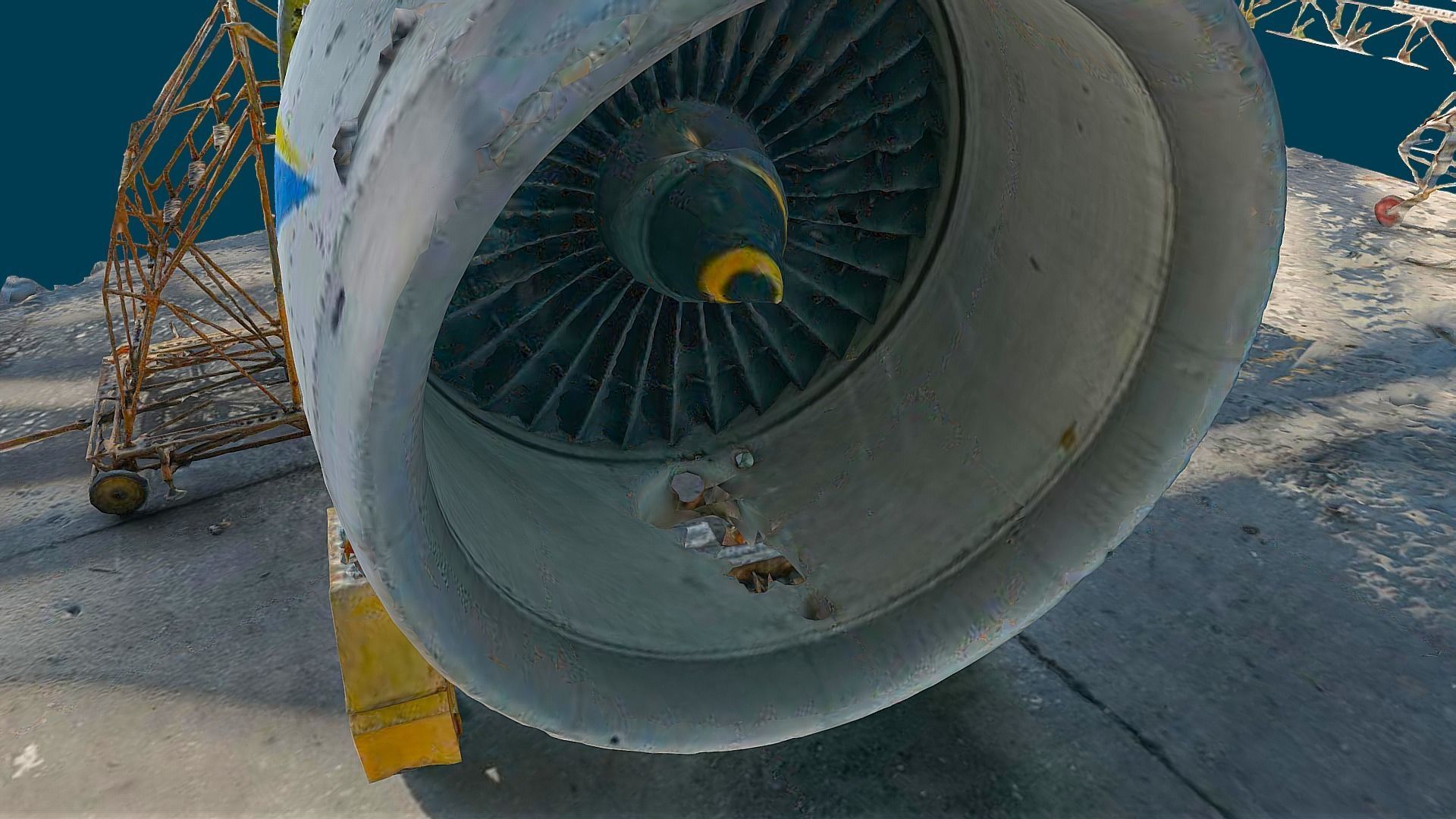 3D model - An-225 Real Mriya destroyed Engine - Ukraine 3D model_13