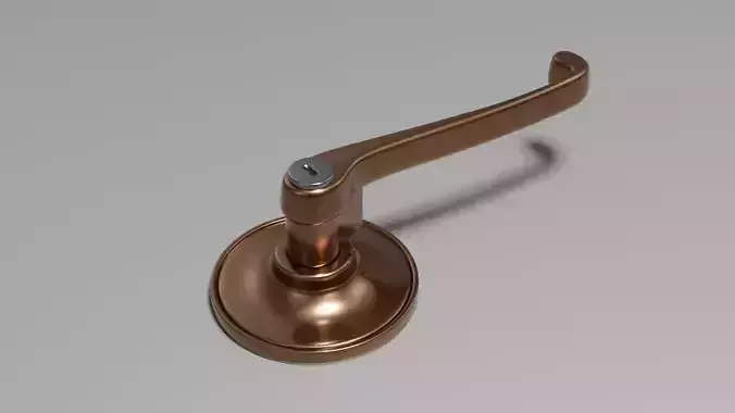 Brass handle doorknob