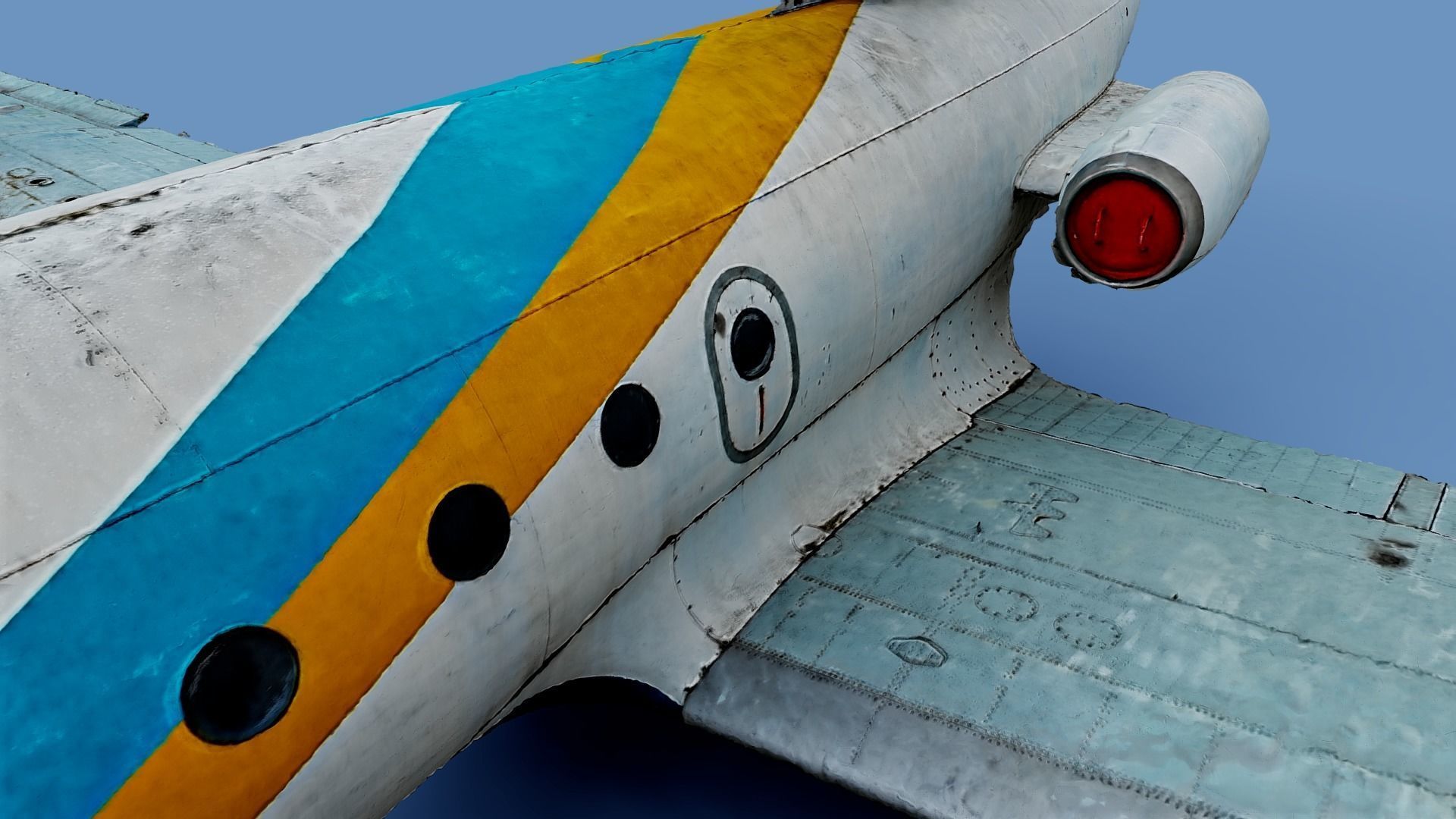 3D model Yakovlev yak 40 airplane Ukraine Antonov photogrammetry 3D model_7