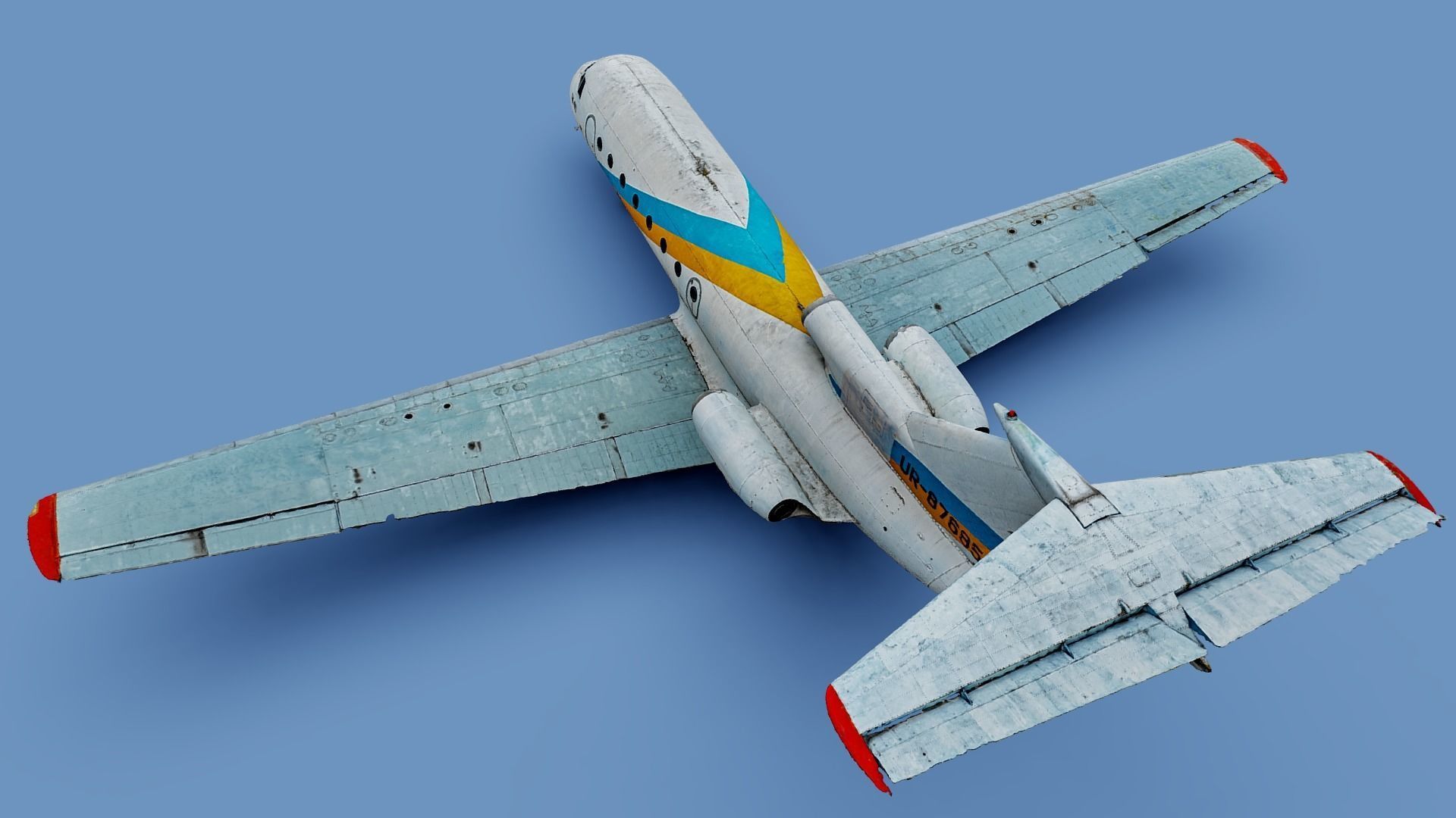 3D model Yakovlev yak 40 airplane Ukraine Antonov photogrammetry 3D model_2