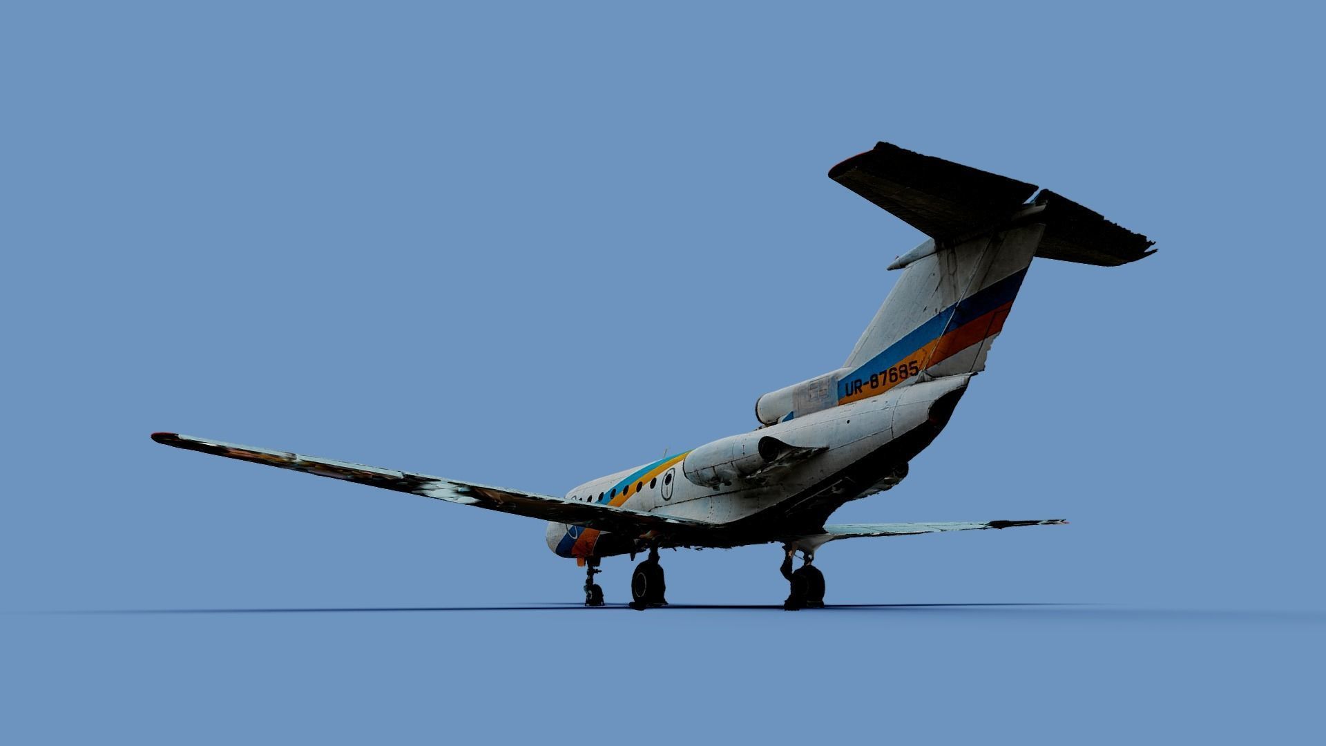 3D model Yakovlev yak 40 airplane Ukraine Antonov photogrammetry 3D model_6