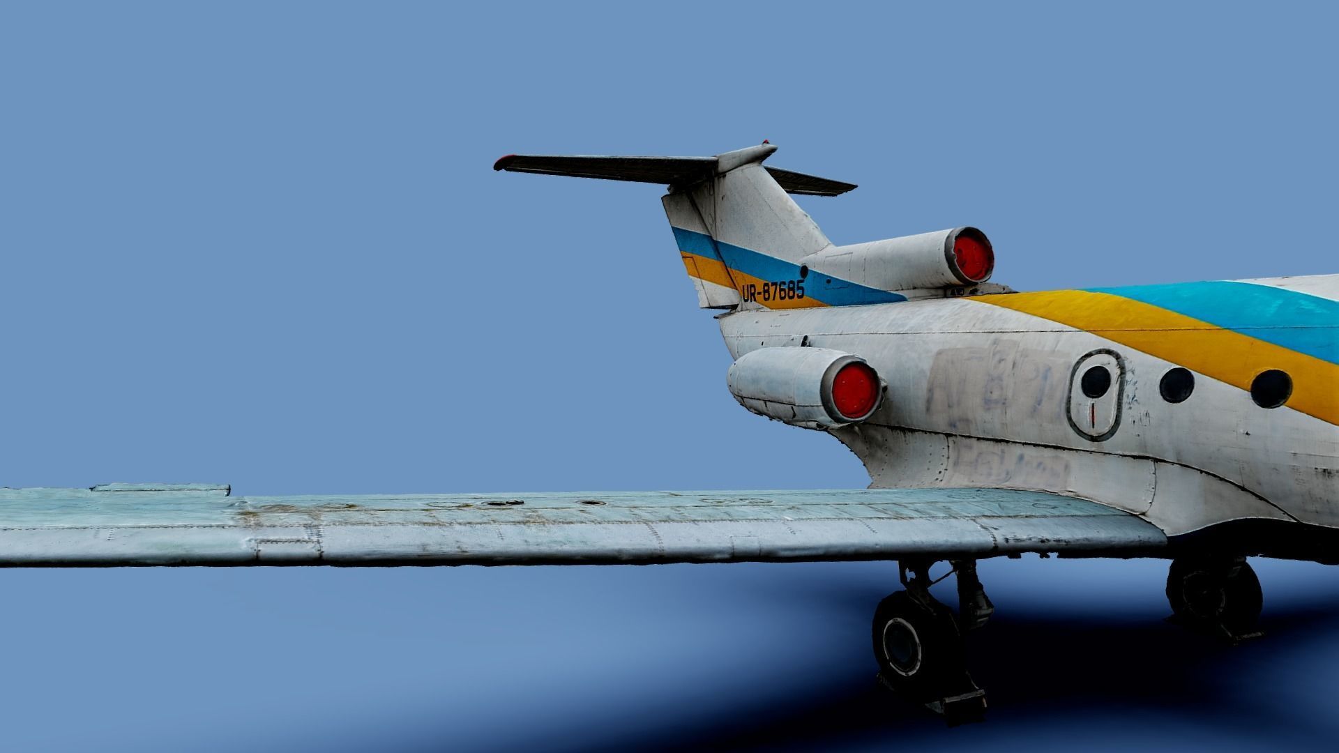 3D model Yakovlev yak 40 airplane Ukraine Antonov photogrammetry 3D model_14