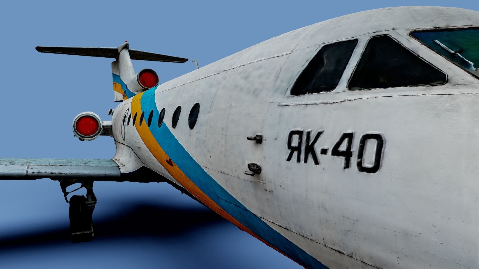3D model Yakovlev yak 40 airplane Ukraine Antonov photogrammetry 3D model_13