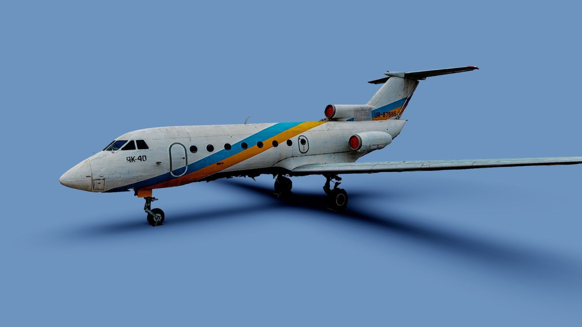 3D model Yakovlev yak 40 airplane Ukraine Antonov photogrammetry 3D model_11
