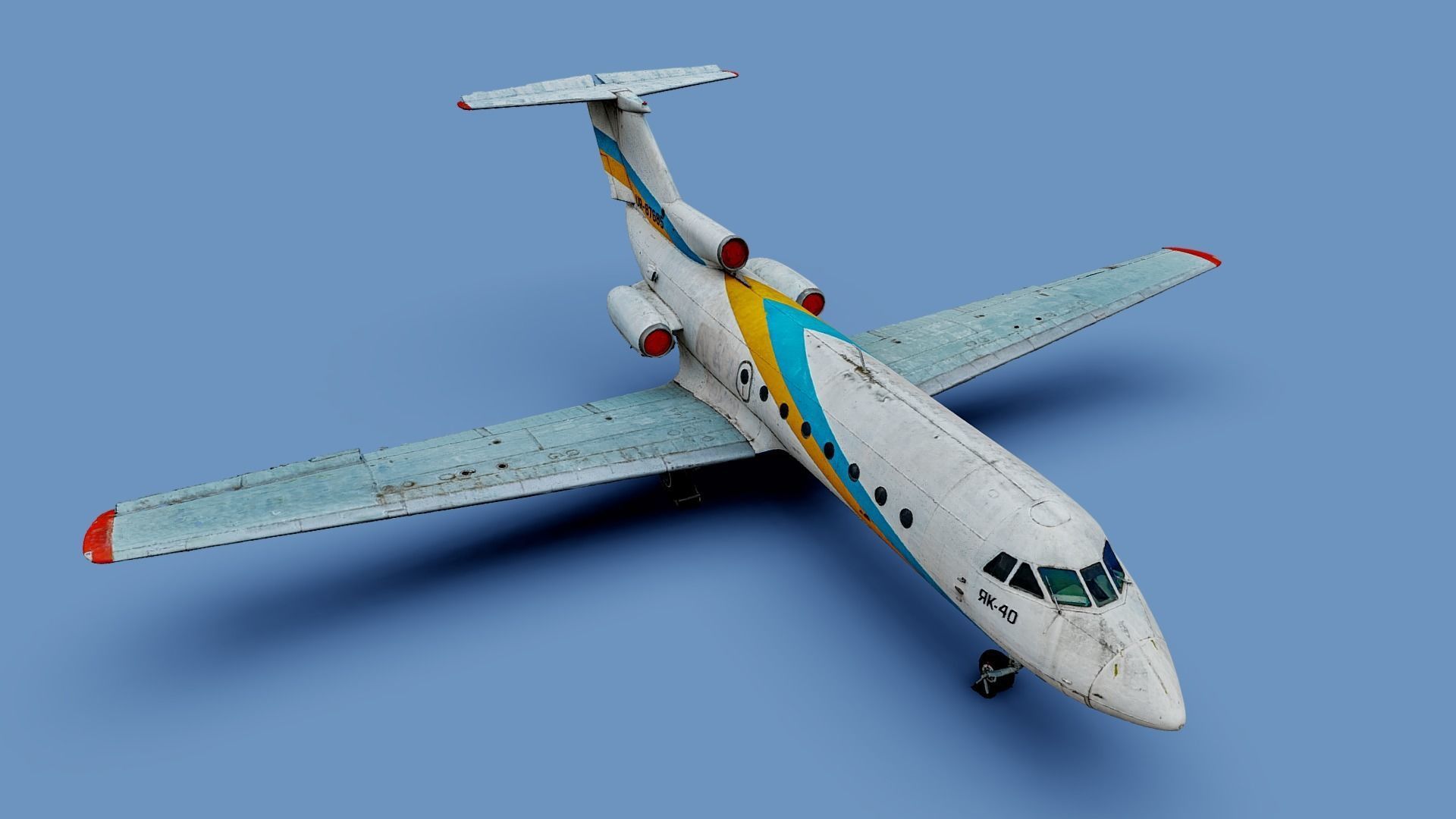 3D model Yakovlev yak 40 airplane Ukraine Antonov photogrammetry 3D model_19