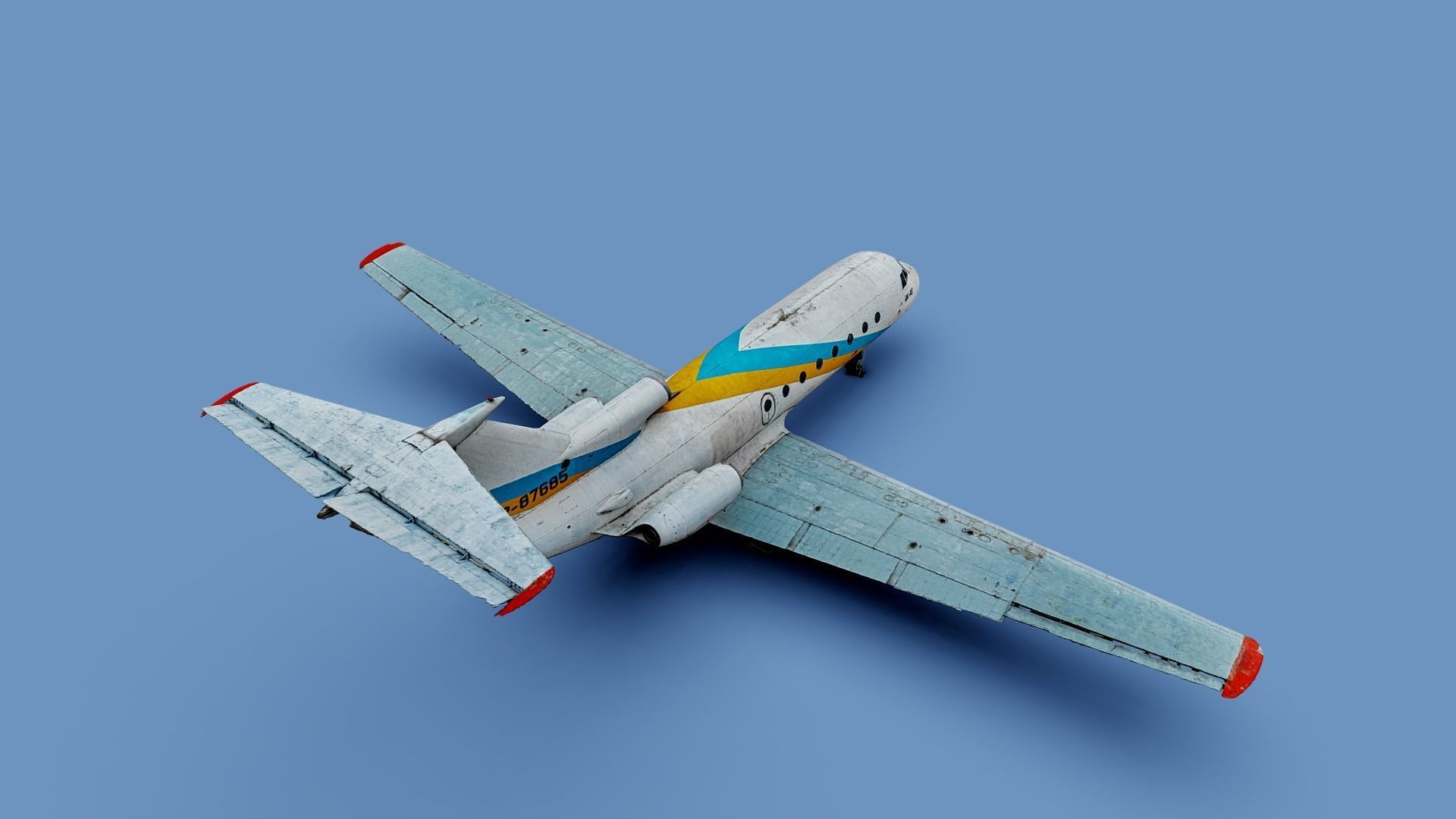 3D model Yakovlev yak 40 airplane Ukraine Antonov photogrammetry 3D model_16