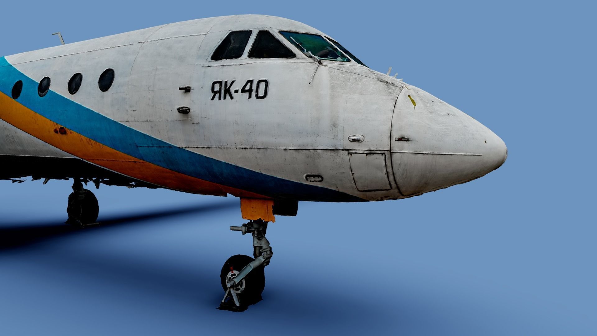 3D model Yakovlev yak 40 airplane Ukraine Antonov photogrammetry 3D model_9