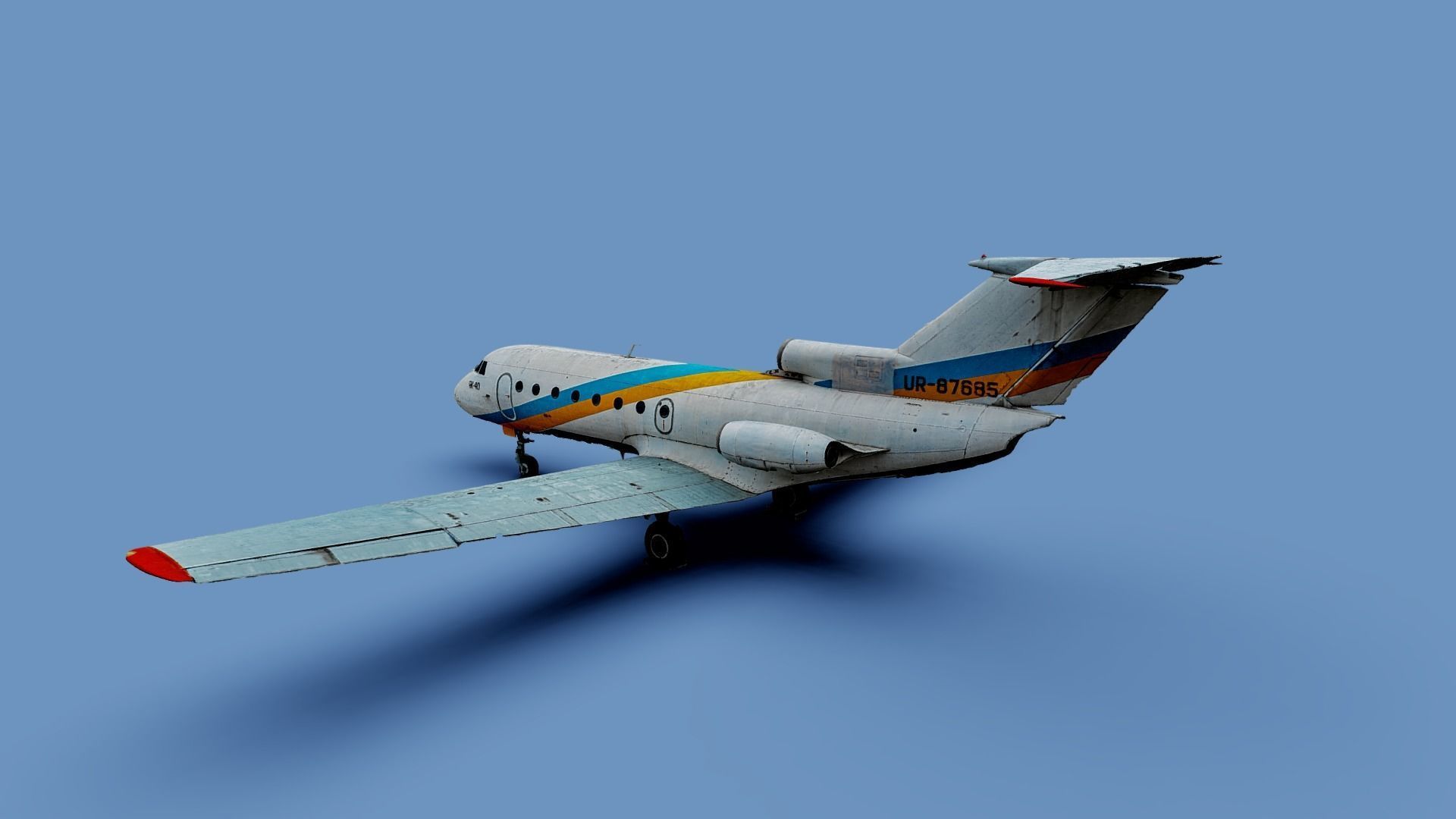 3D model Yakovlev yak 40 airplane Ukraine Antonov photogrammetry 3D model_17