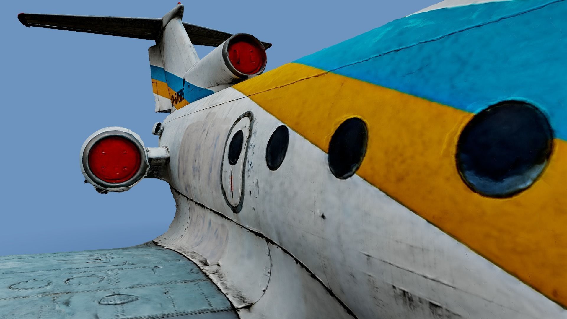 3D model Yakovlev yak 40 airplane Ukraine Antonov photogrammetry 3D model_15