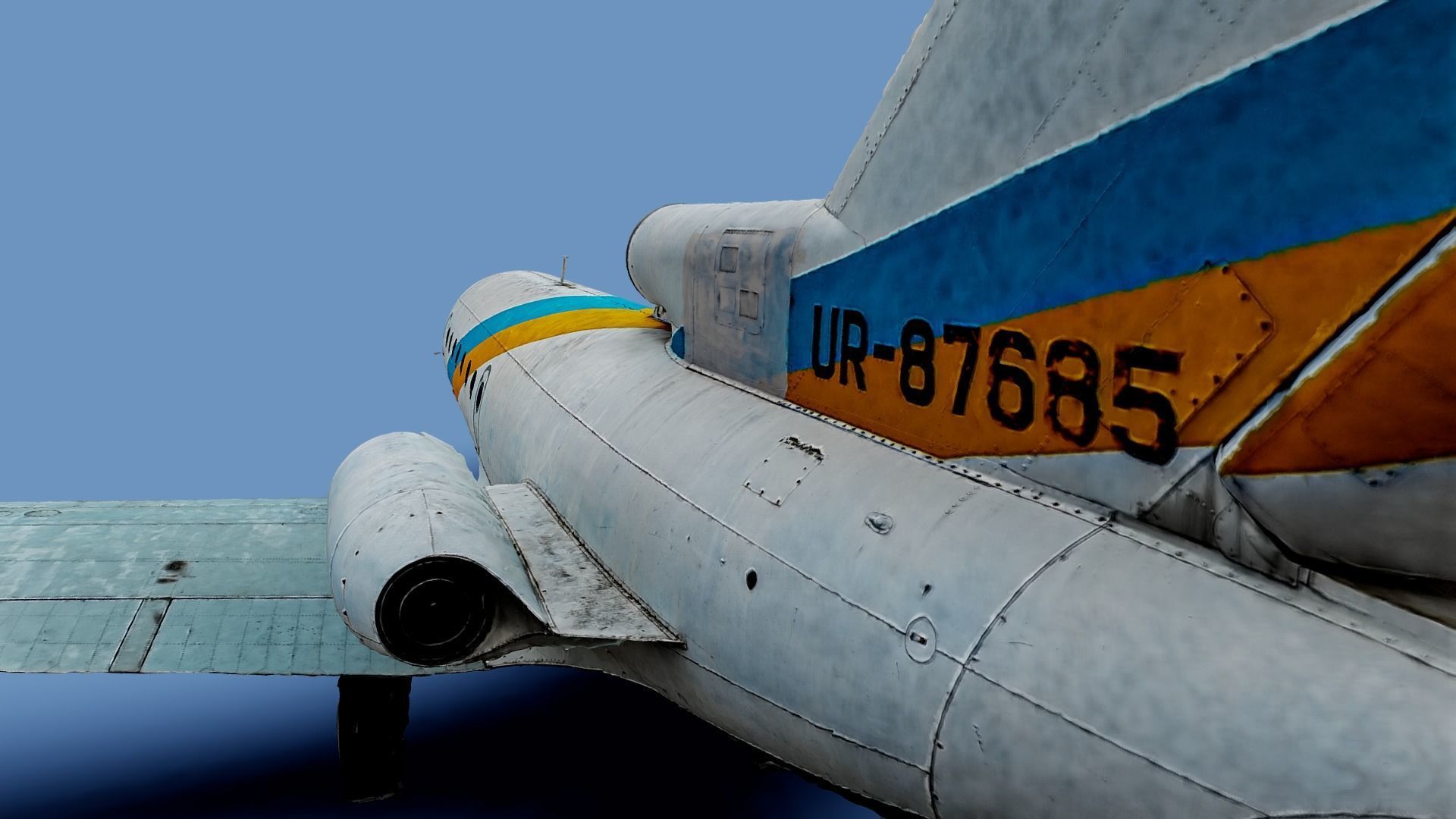 3D model Yakovlev yak 40 airplane Ukraine Antonov photogrammetry 3D model_18