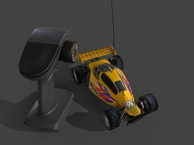Remote Controlled Car Low-poly 3D model 3