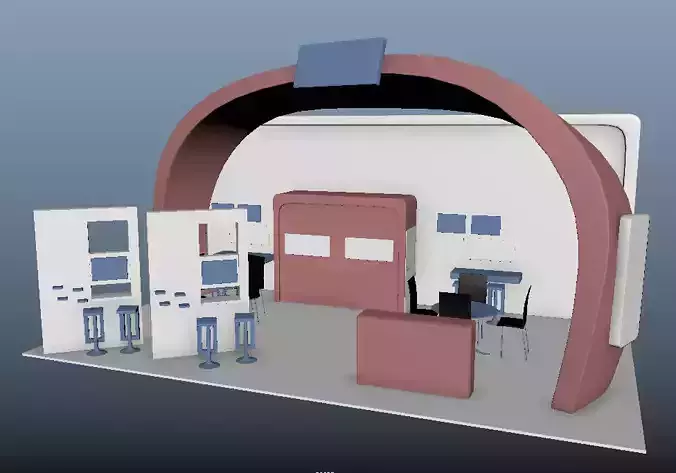 3d booth model