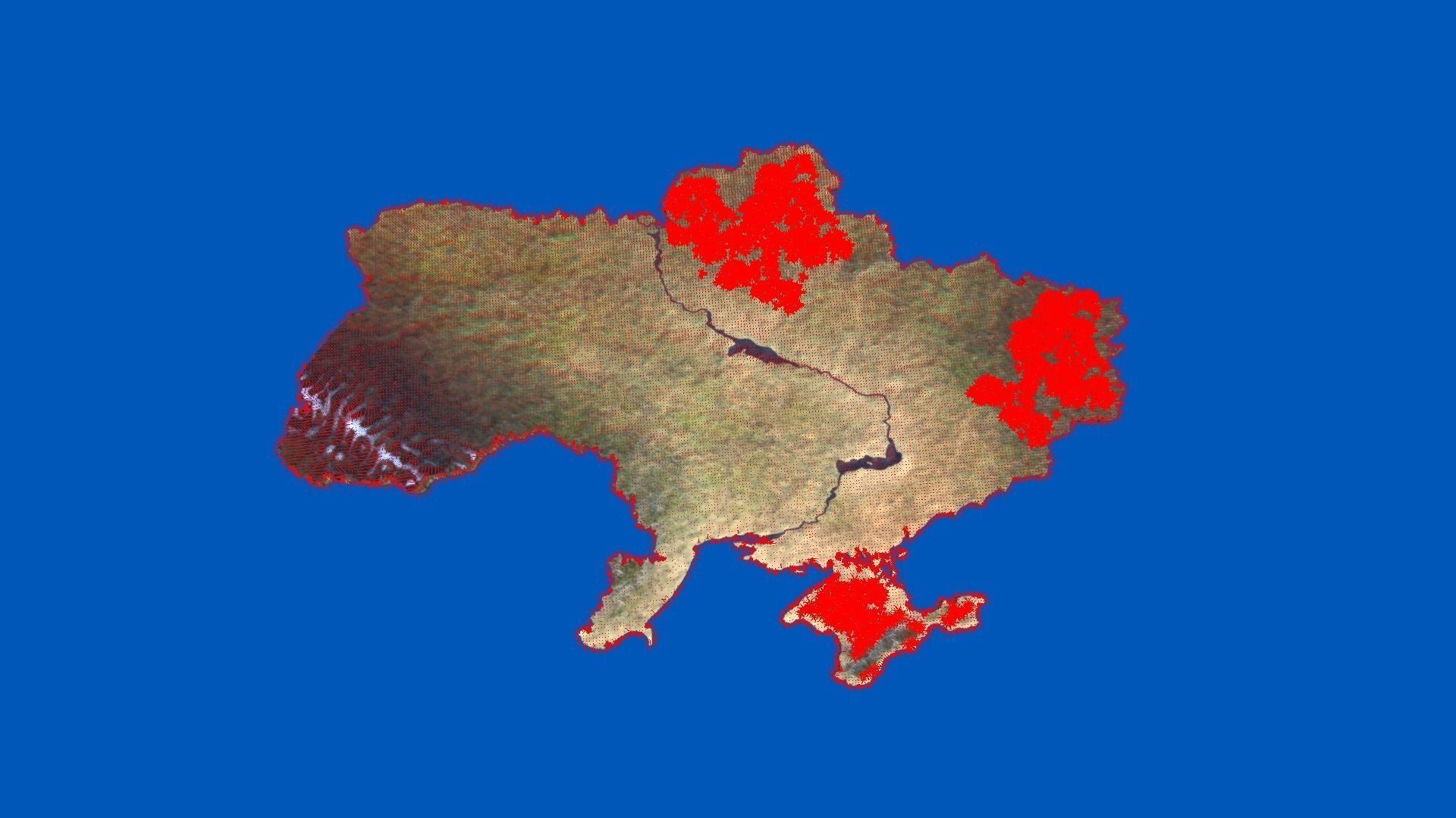 3d map of Ukraine obj gltf usdz 3D model_12