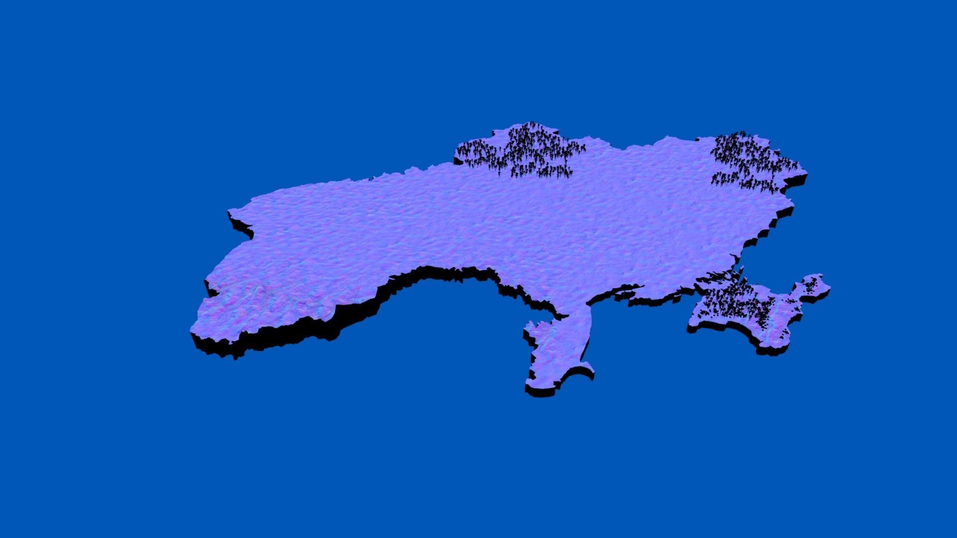 3d map of Ukraine obj gltf usdz 3D model_16