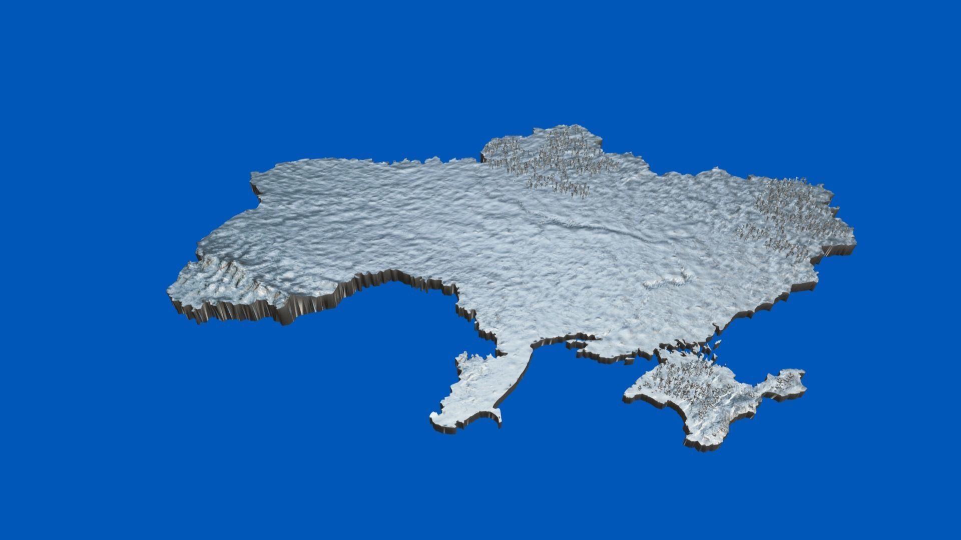 3d map of Ukraine obj gltf usdz 3D model_14