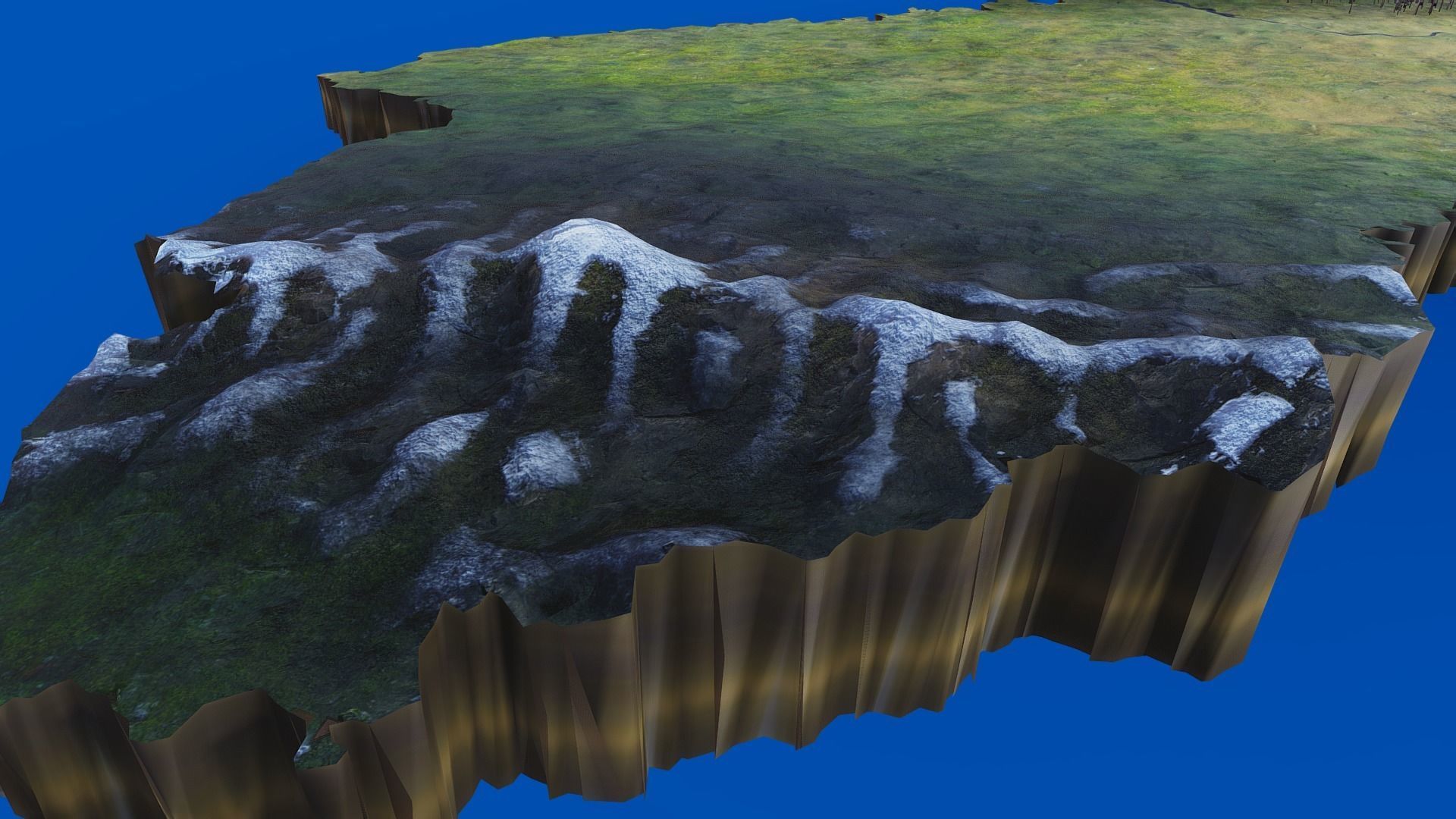 3d map of Ukraine obj gltf usdz 3D model_5