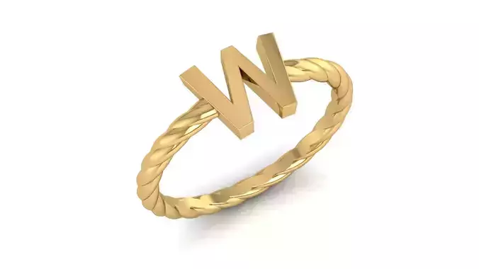 Alphabet Rope Ring W