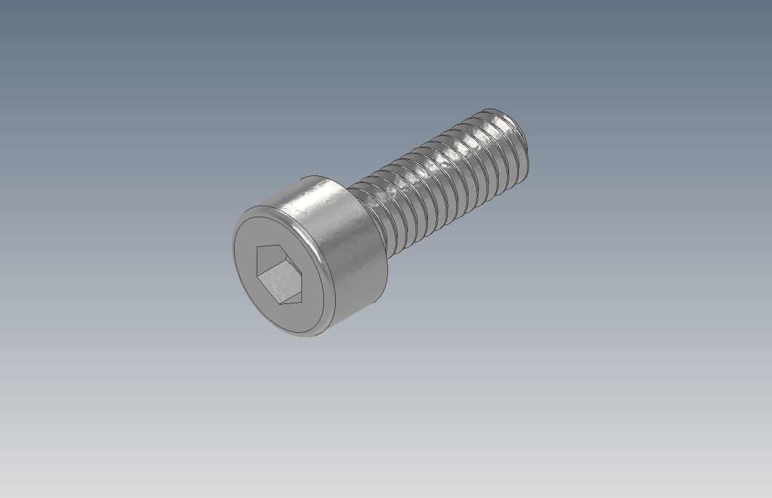 M4 Socket Head -DIN 912- Standard Bolts Collection 3D print model_3