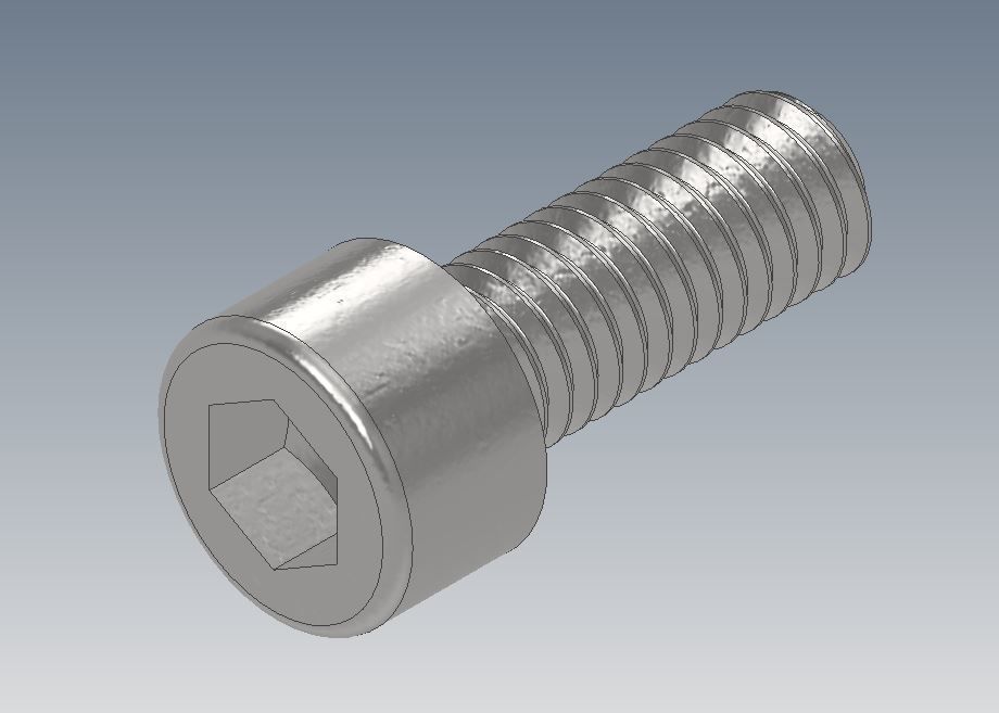 M6x10 - M6x12 - M6x16 Socket Head -DIN 912- Standard Bolts 3D print model_2