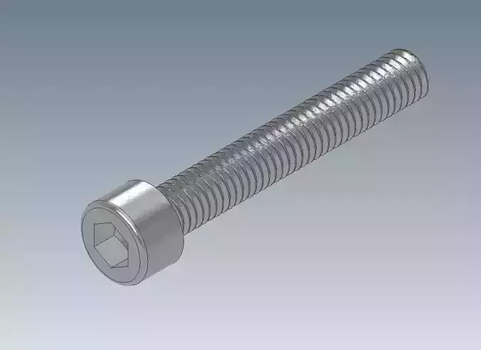  M6x40-M6x40x30-M6x45-M6x45x35 Socket Head DIN912 Standard Bolts 3D print model