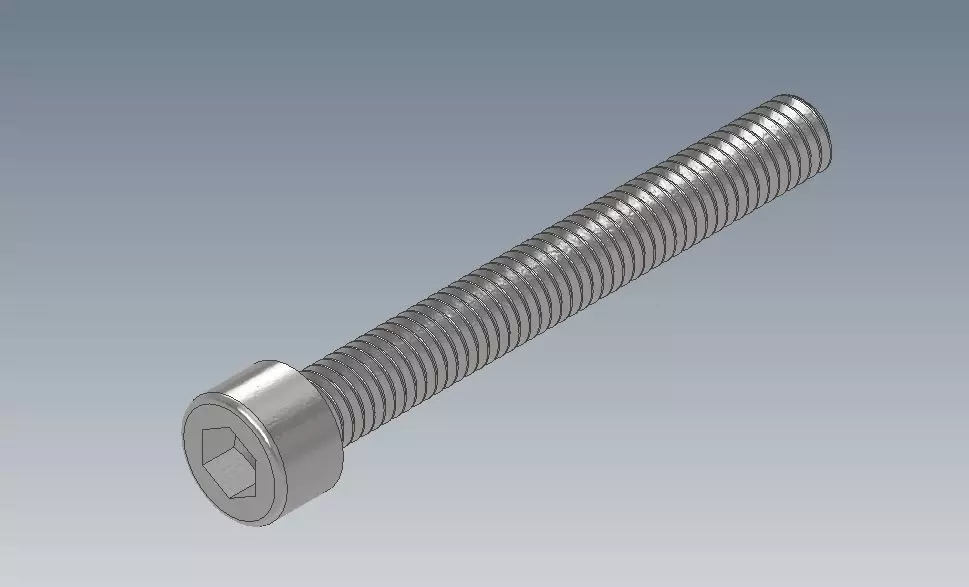 M6x50-M6x50x40-M6x50x35 Socket Head  DIN 912  Standard Bolts  3D print model_0