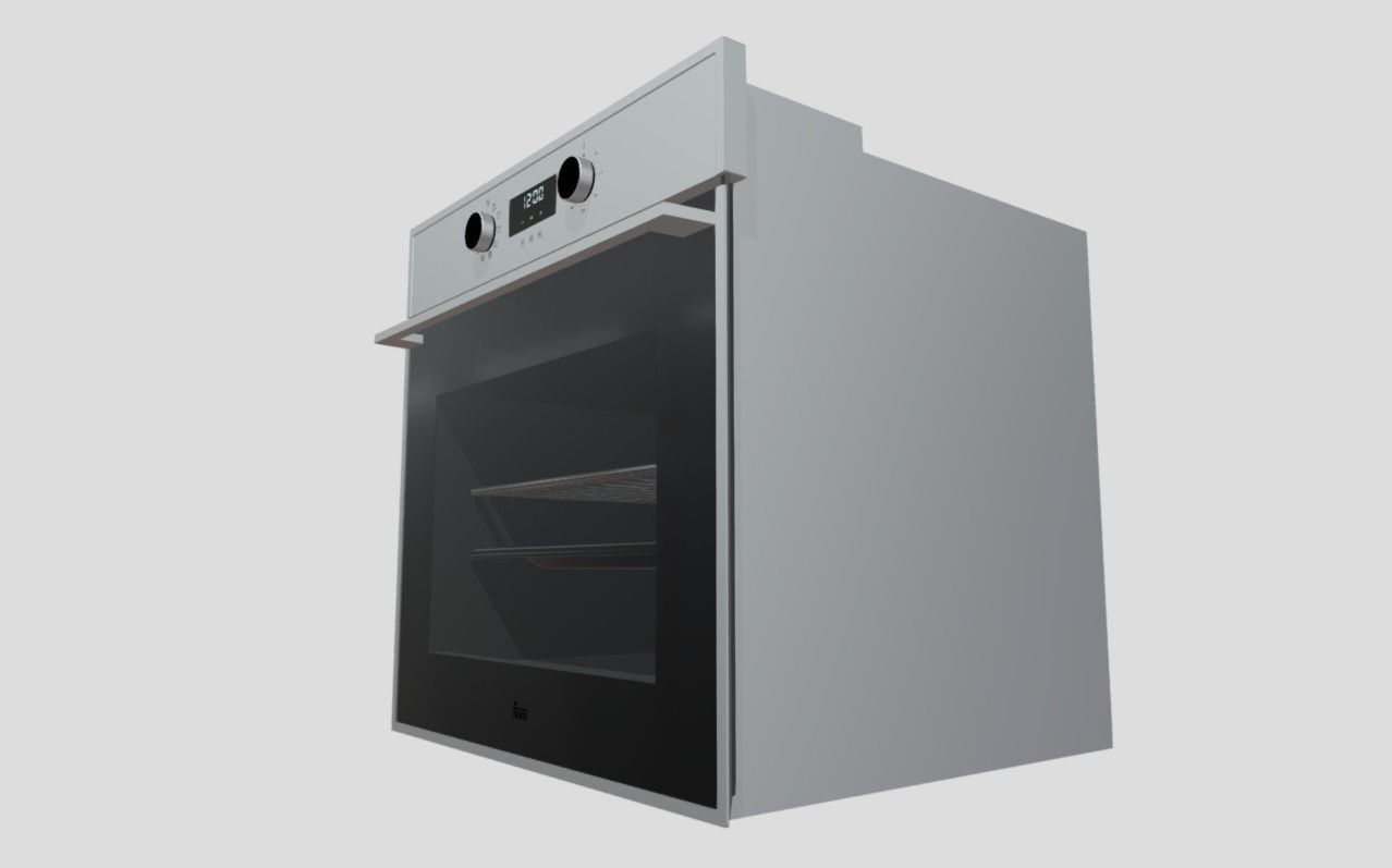 Built-in oven Low-poly 3D model_6