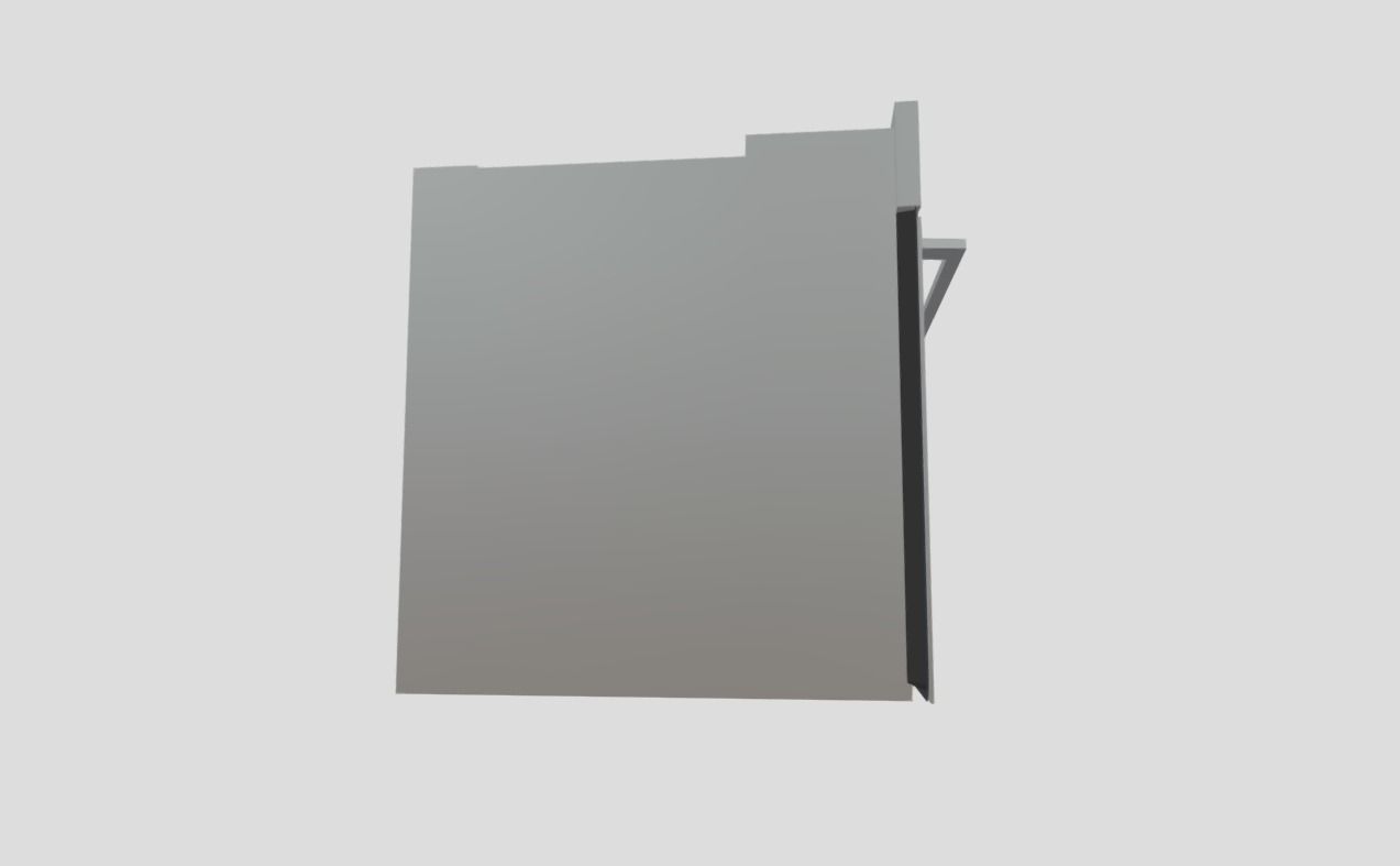 Built-in oven Low-poly 3D model_2
