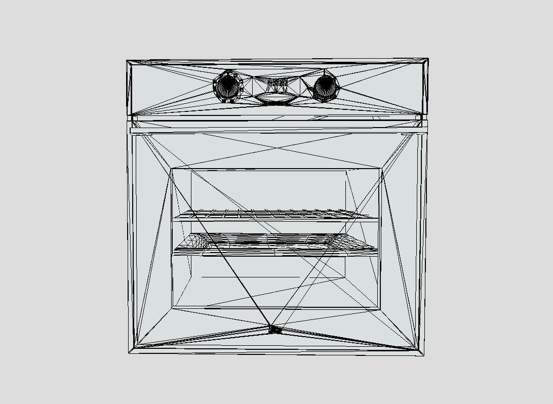 Built-in oven Low-poly 3D model_8