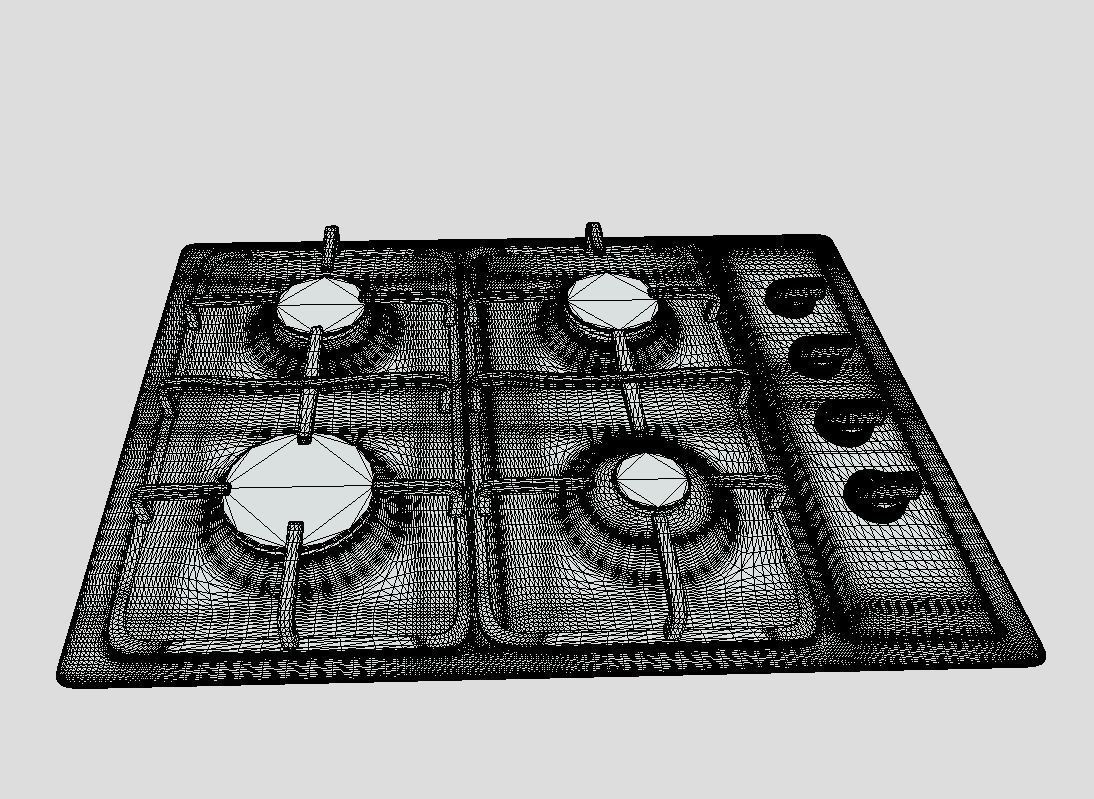 Gas stove 3D model_7