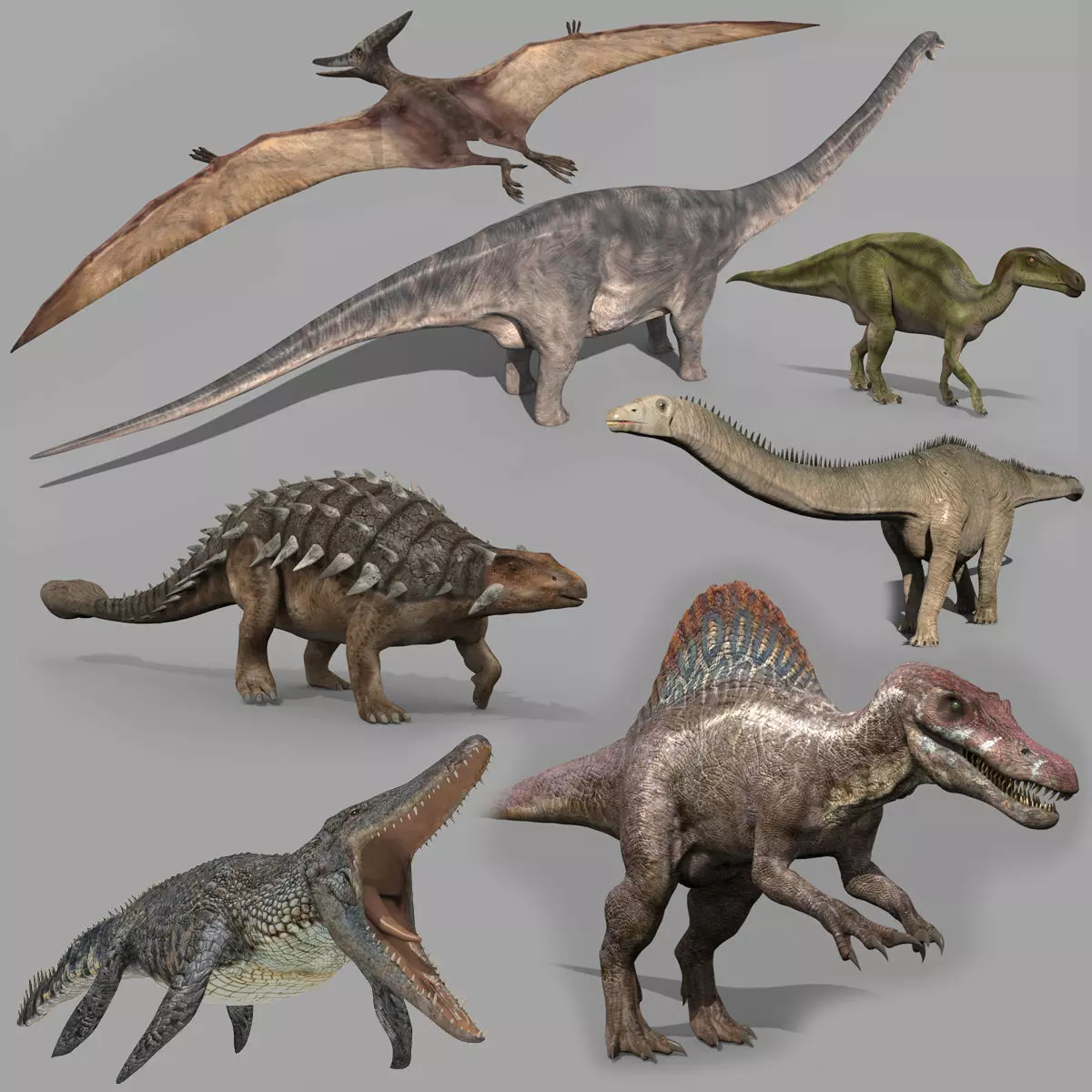 Dino Extra Pack 8K - fully animated 3D model_0